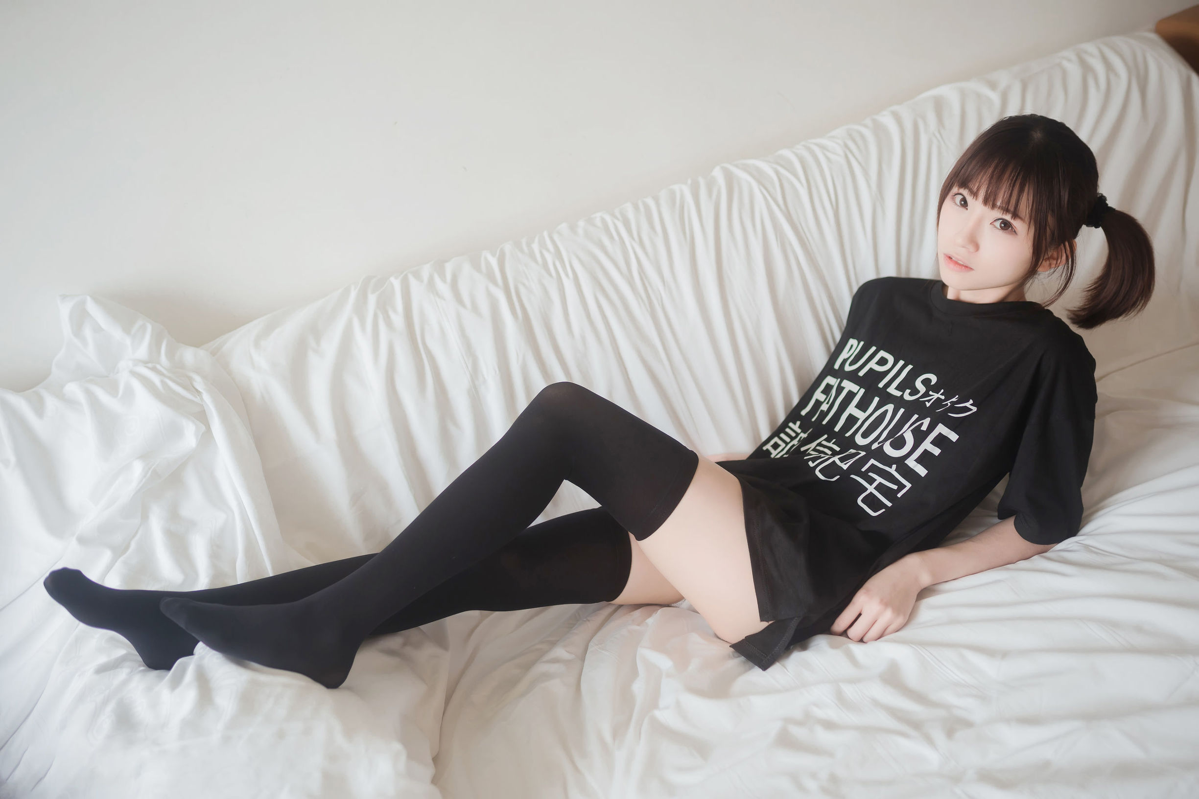 Netizen Coser] Blogger anime Kitaro_绮太郎 - Áo ngắn tay đôi đuôi ngựa