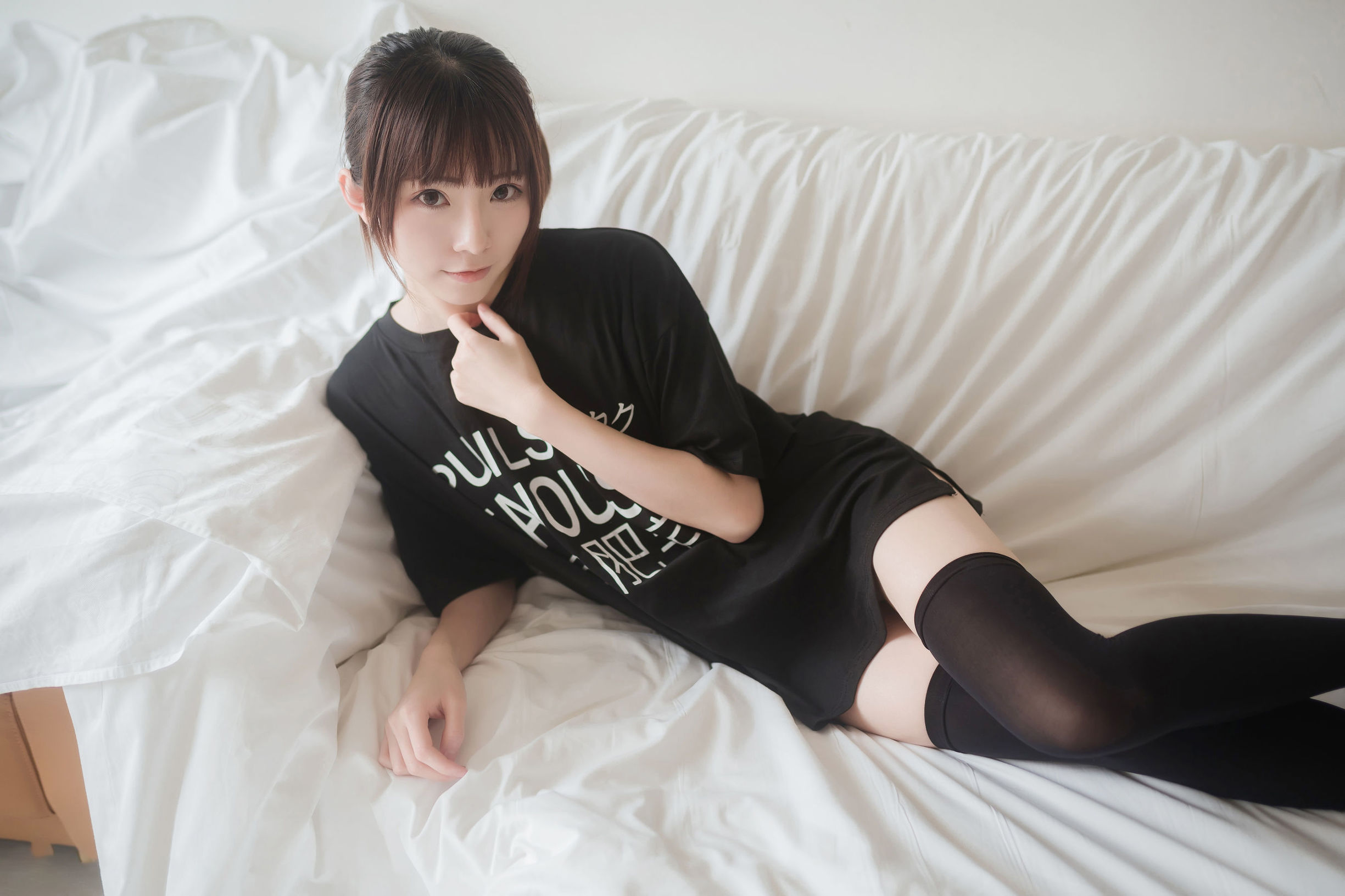 Netizen Coser] Blogger anime Kitaro_绮太郎 - Áo ngắn tay đôi đuôi ngựa