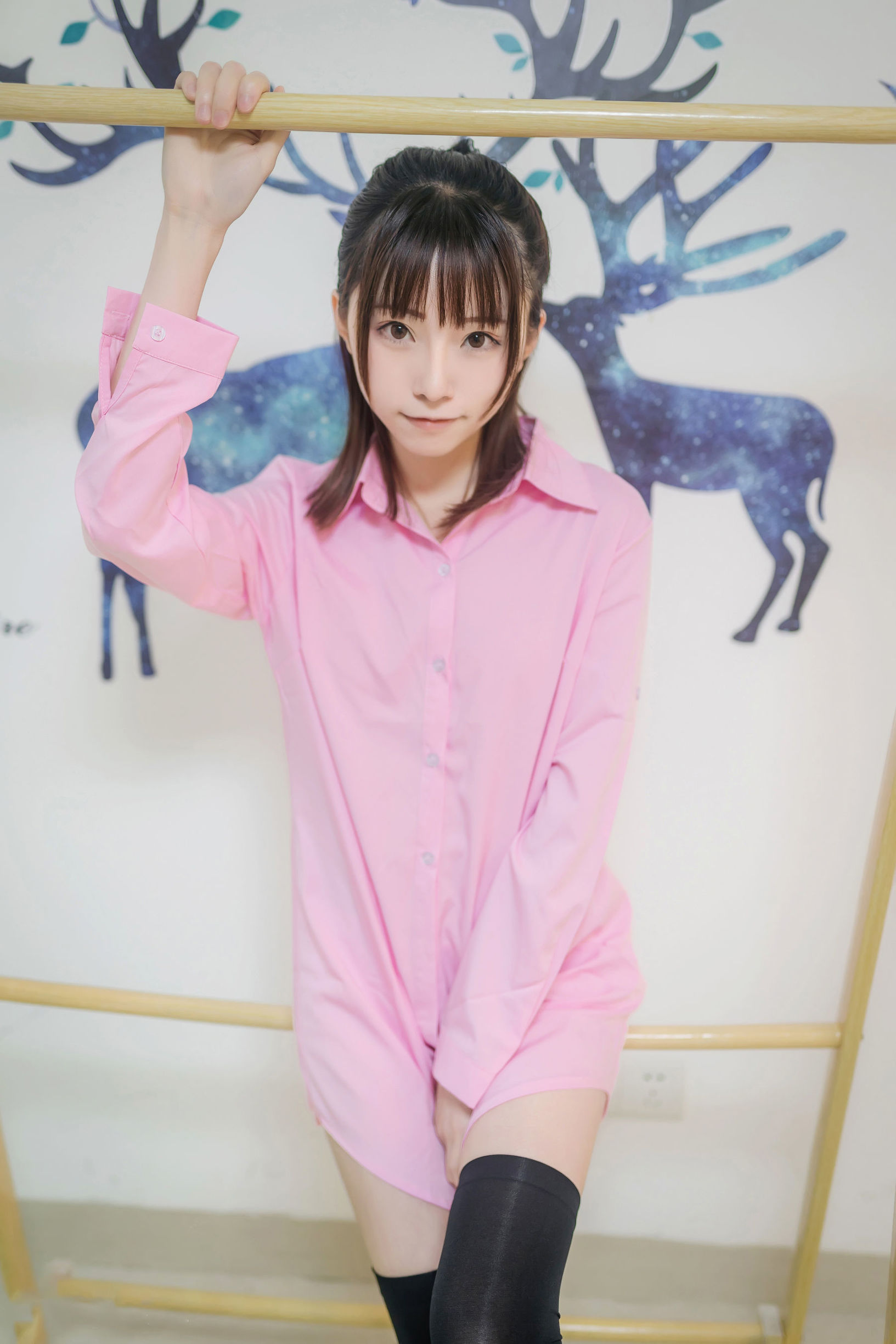 Netizen COSER] Blogger Anime Kitaro_ Kì Ta Rô - Áo sơ mi màu hồng