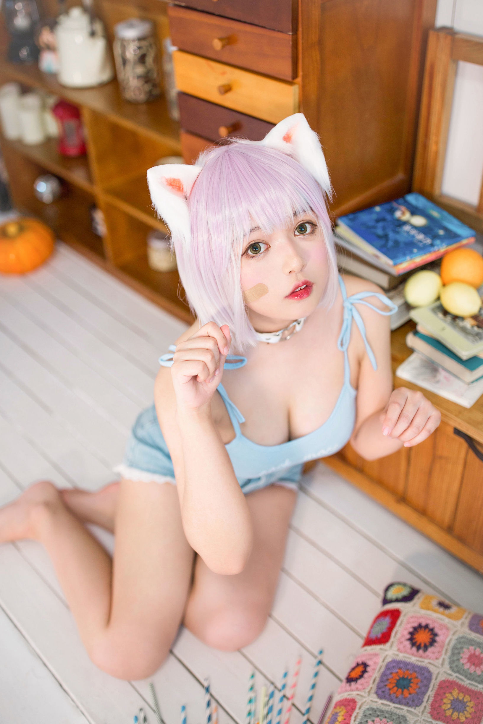 網紅COSER] 大眼萌妹黑貓貓OvO - 養貓小課堂