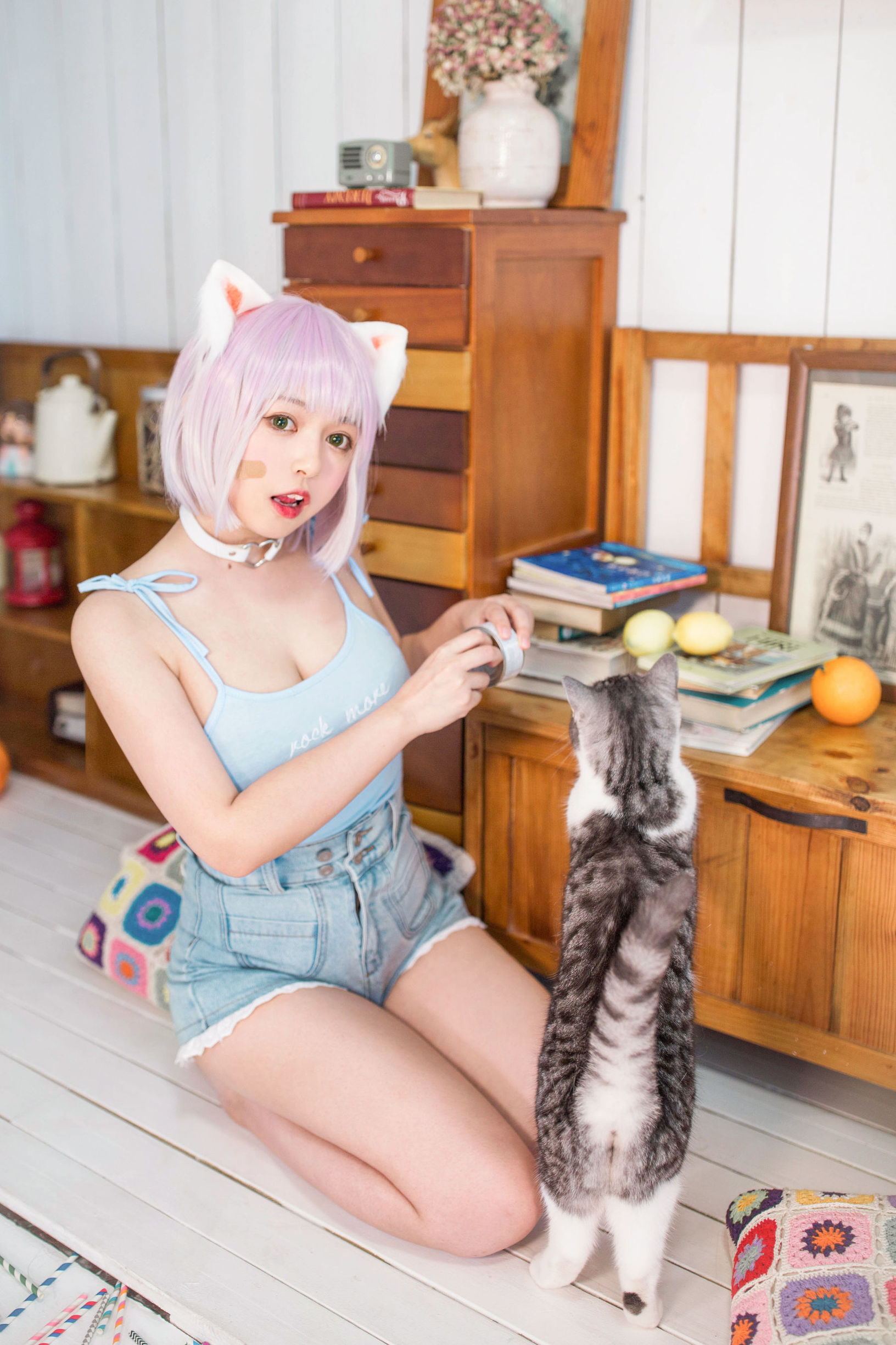ネット紅COSER] オオメ モウメイ クロネコネコOvO - 猫の飼い方小教室