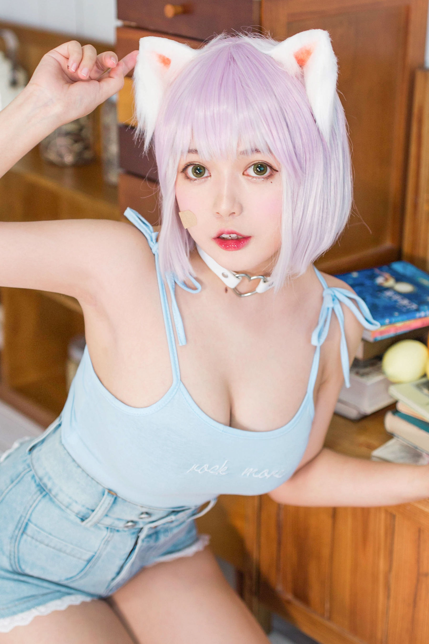 網紅COSER] 大眼萌妹黑貓貓OvO - 養貓小課堂