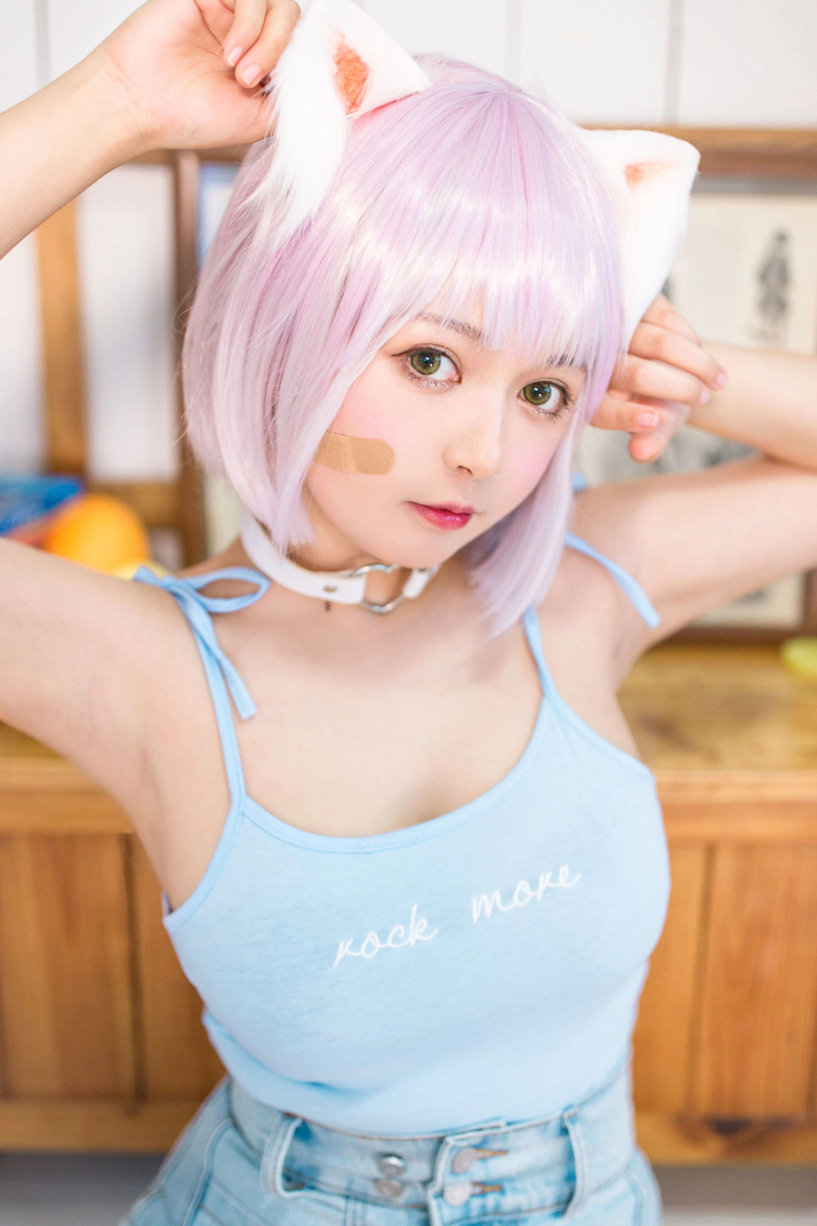 網紅COSER] 大眼萌妹黑貓貓OvO - 養貓小課堂