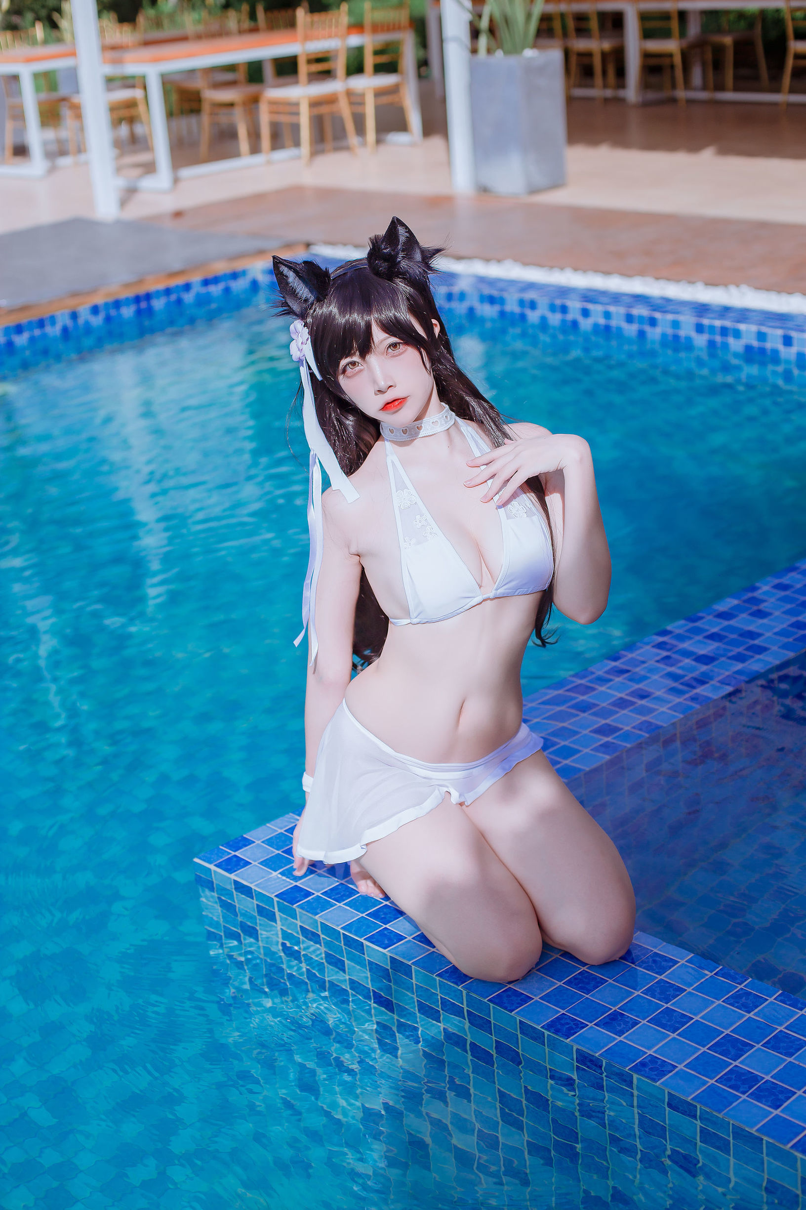 網紅COSER] 人氣 Coser 二佐 Nisa - 犬之眷之碧藍愛宕 泳裝