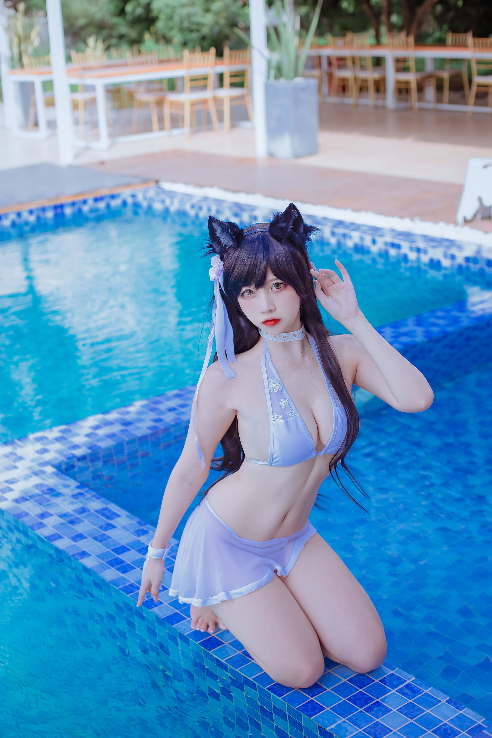 網紅COSER] 人氣 Coser 二佐 Nisa - 犬之眷之碧藍愛宕 泳裝