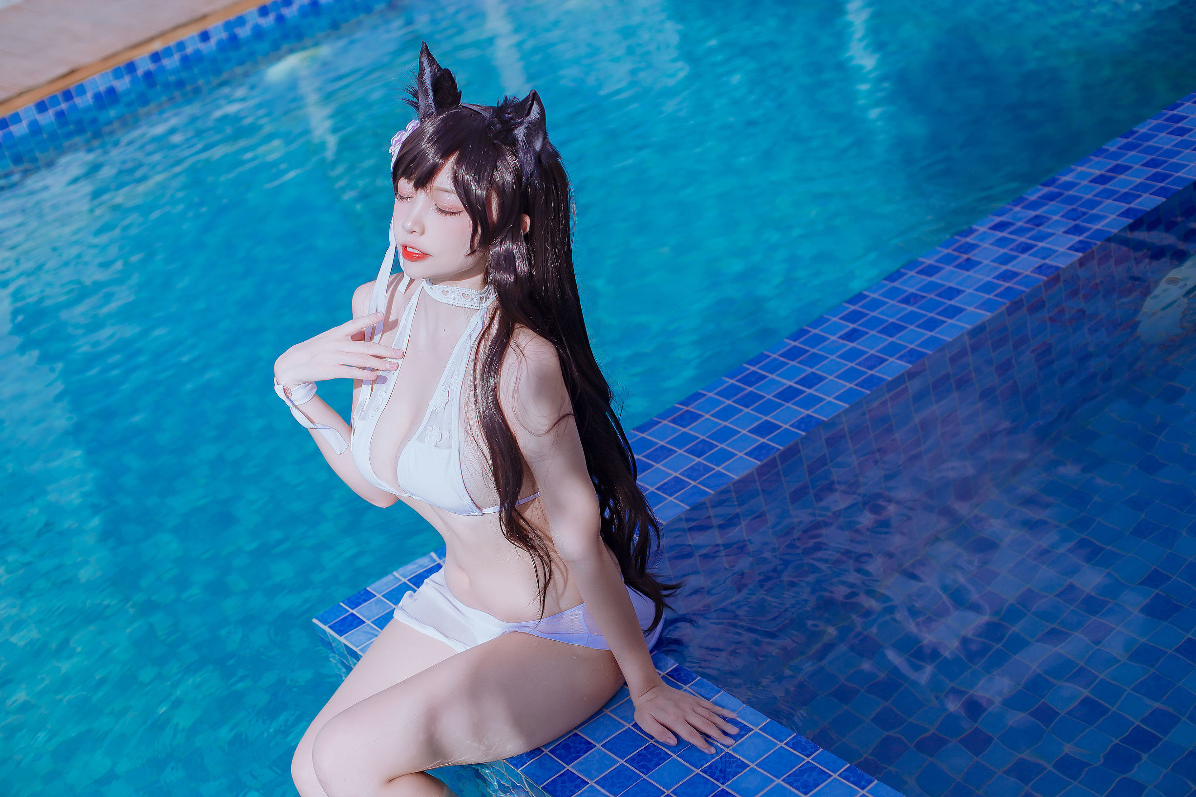 網紅COSER] 人氣 Coser 二佐 Nisa - 犬之眷之碧藍愛宕 泳裝