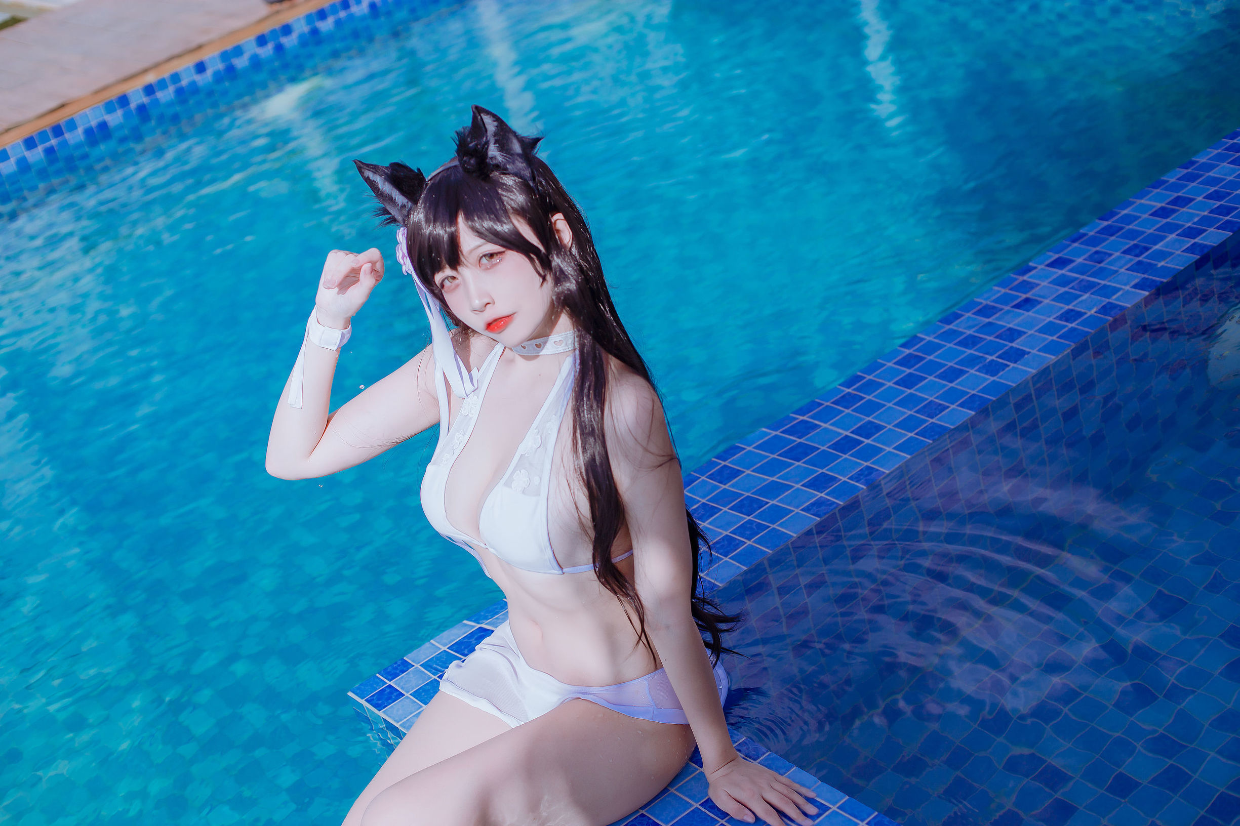 網紅COSER] 人氣 Coser 二佐 Nisa - 犬之眷之碧藍愛宕 泳裝