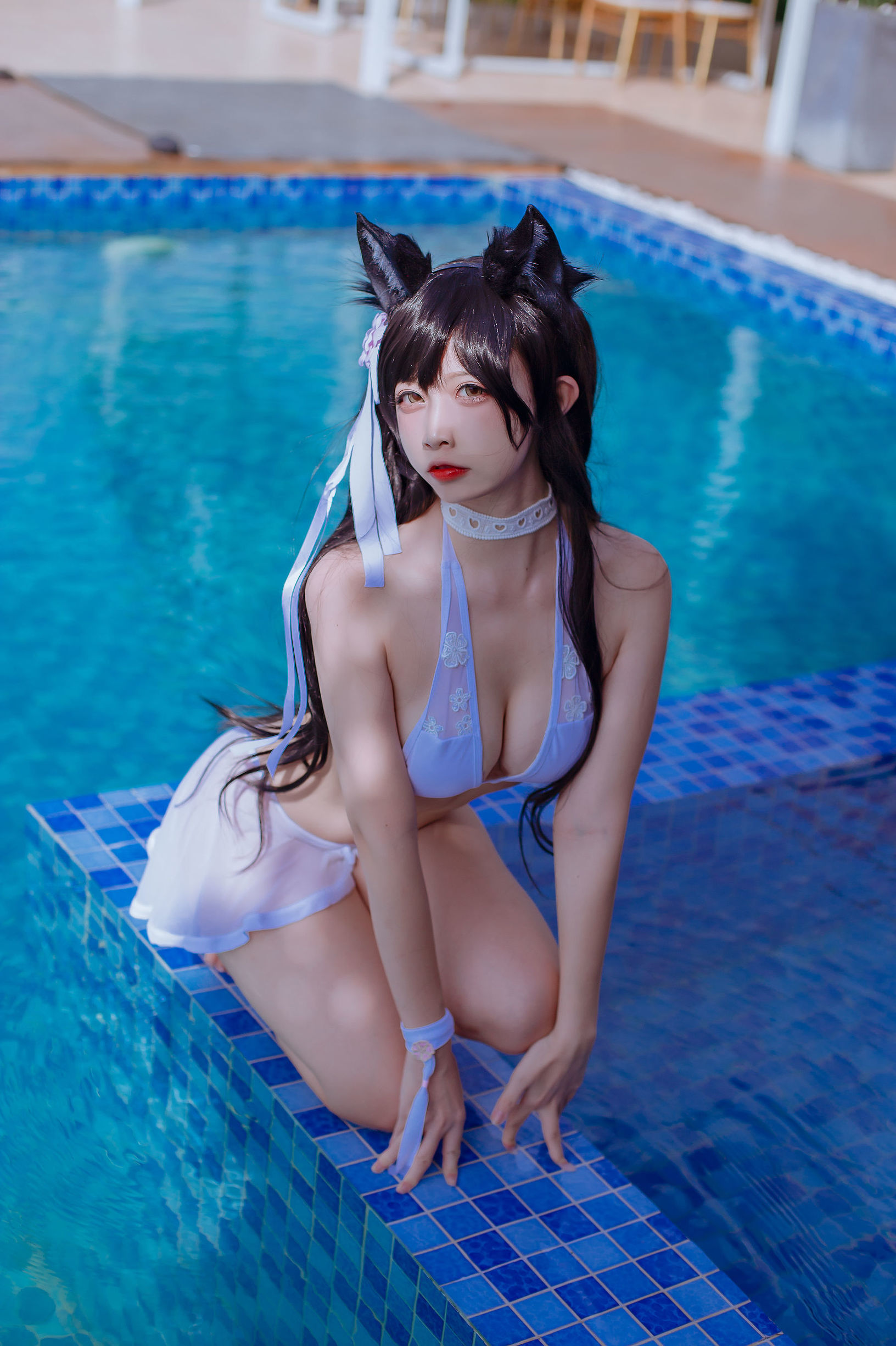 網紅COSER] 人氣 Coser 二佐 Nisa - 犬之眷之碧藍愛宕 泳裝