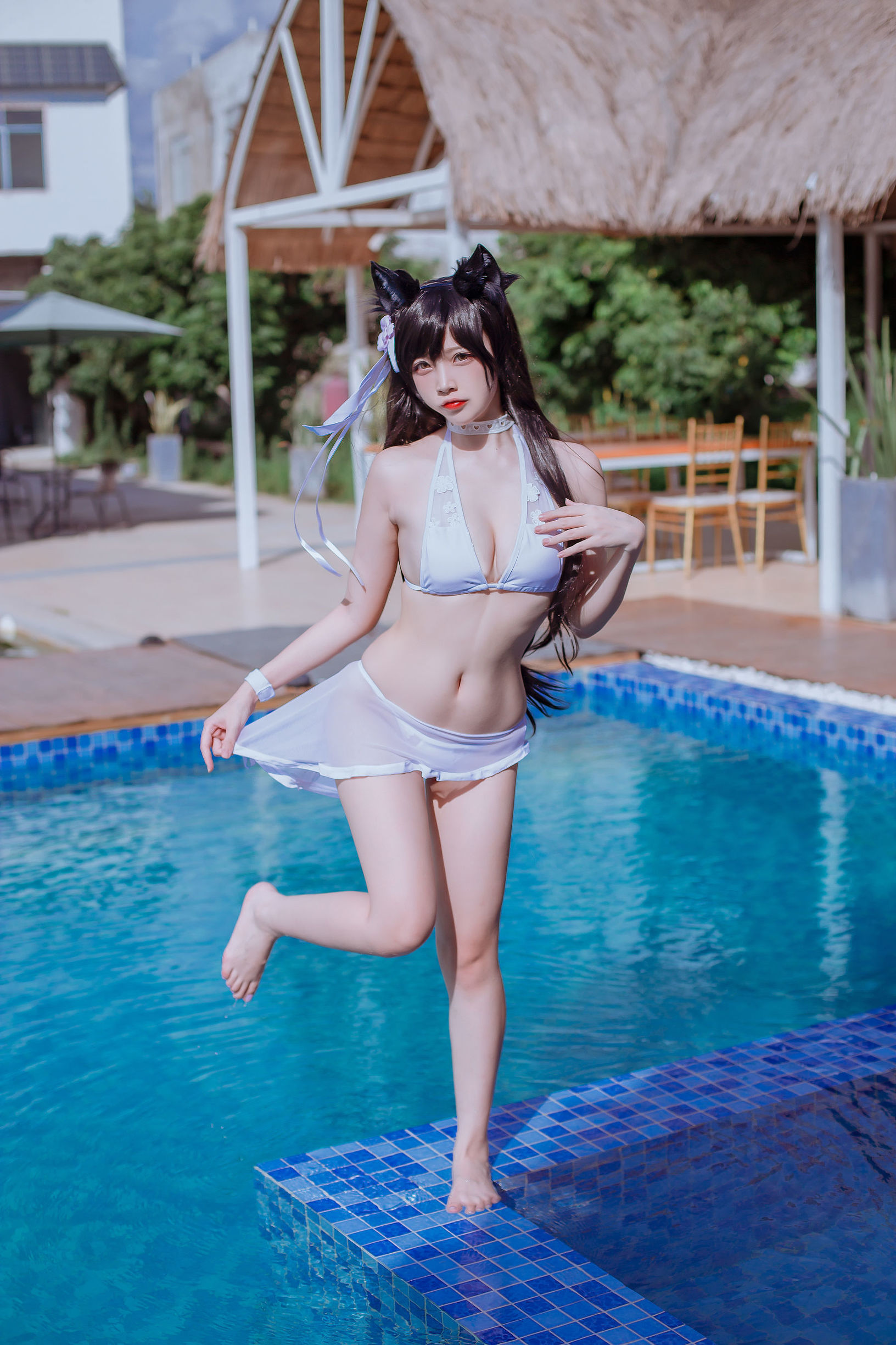 網紅COSER] 人氣 Coser 二佐 Nisa - 犬之眷之碧藍愛宕 泳裝
