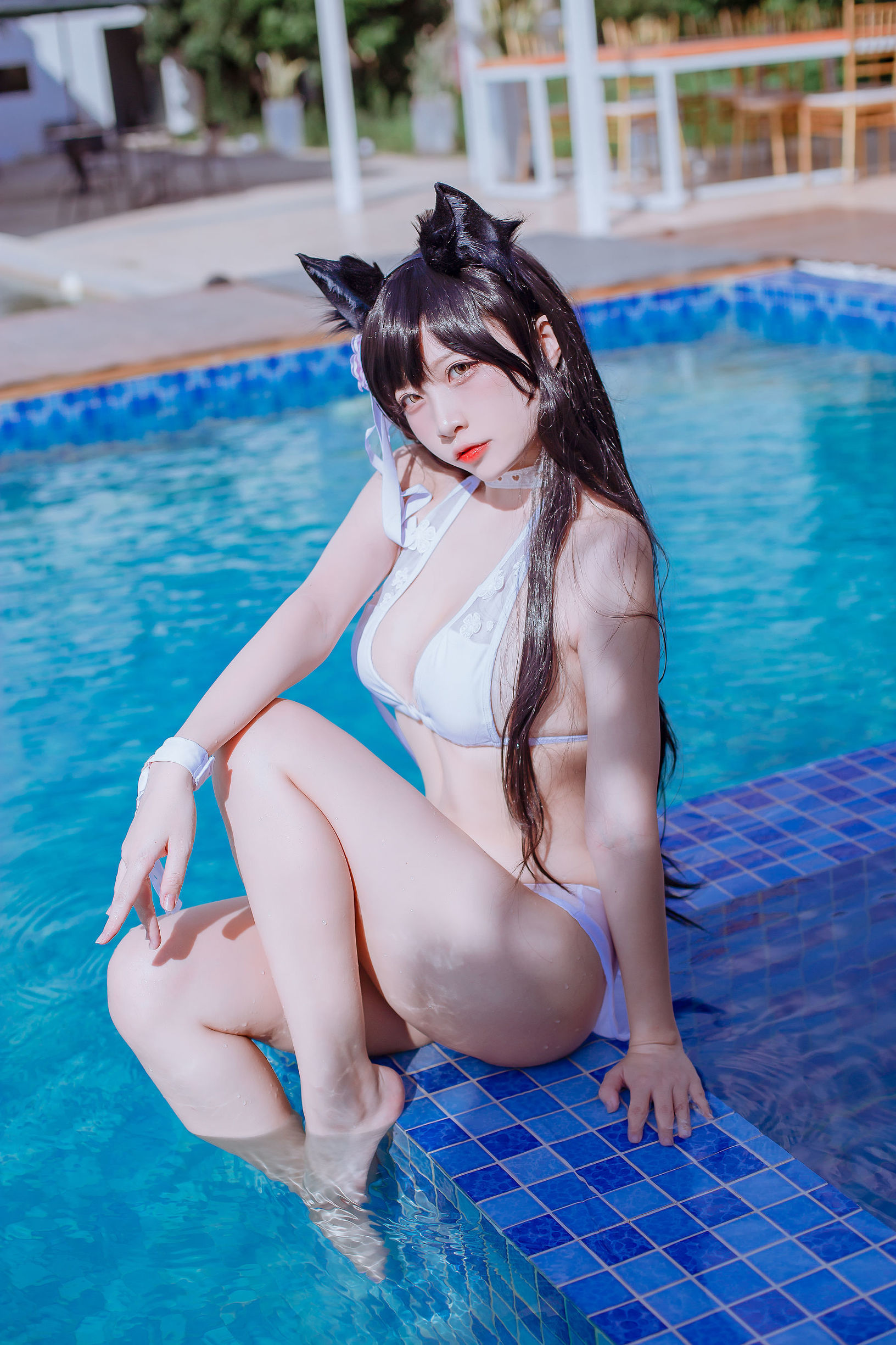 網紅COSER] 人氣 Coser 二佐 Nisa - 犬之眷之碧藍愛宕 泳裝