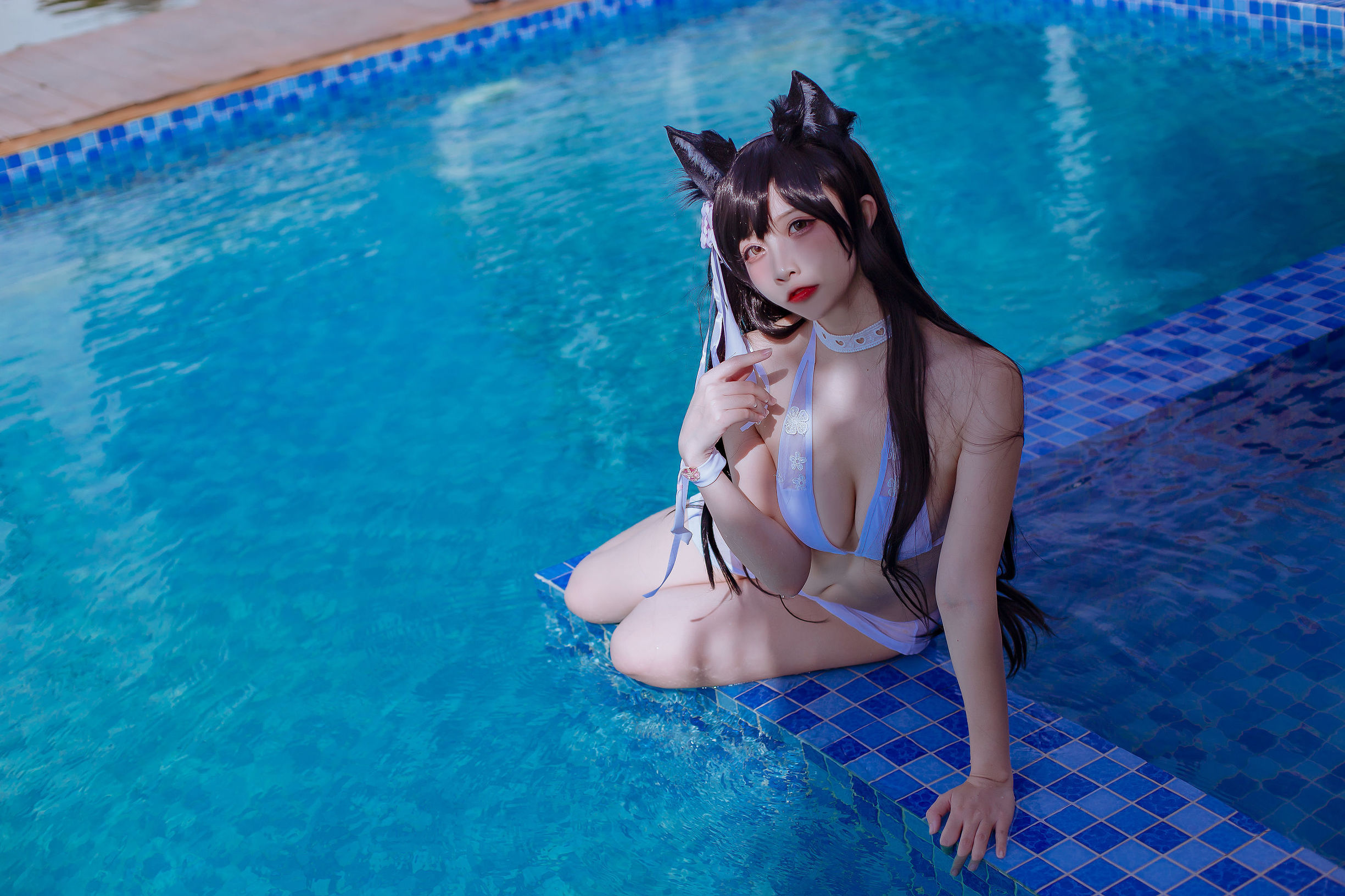 網紅COSER] 人氣 Coser 二佐 Nisa - 犬之眷之碧藍愛宕 泳裝