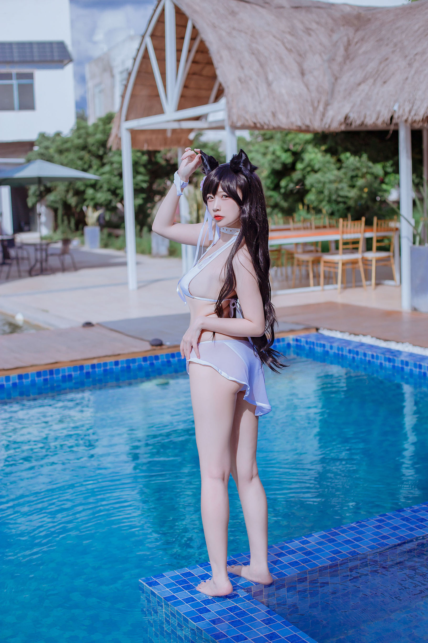 網紅COSER] 人氣 Coser 二佐 Nisa - 犬之眷之碧藍愛宕 泳裝