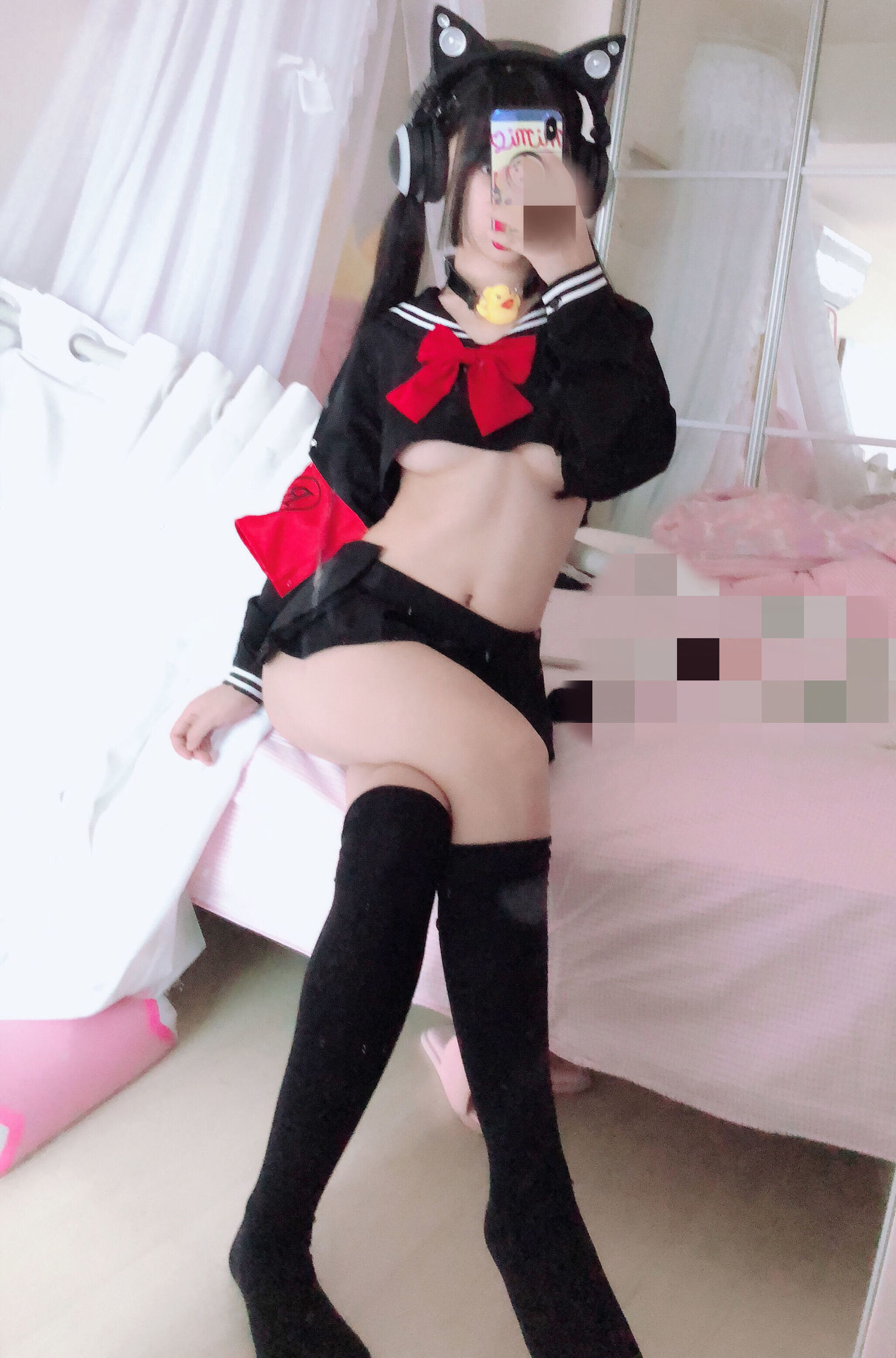 Cosplayer Nổi Tiếng] Sakurai Ningning - Đồng phục Bán Ngực