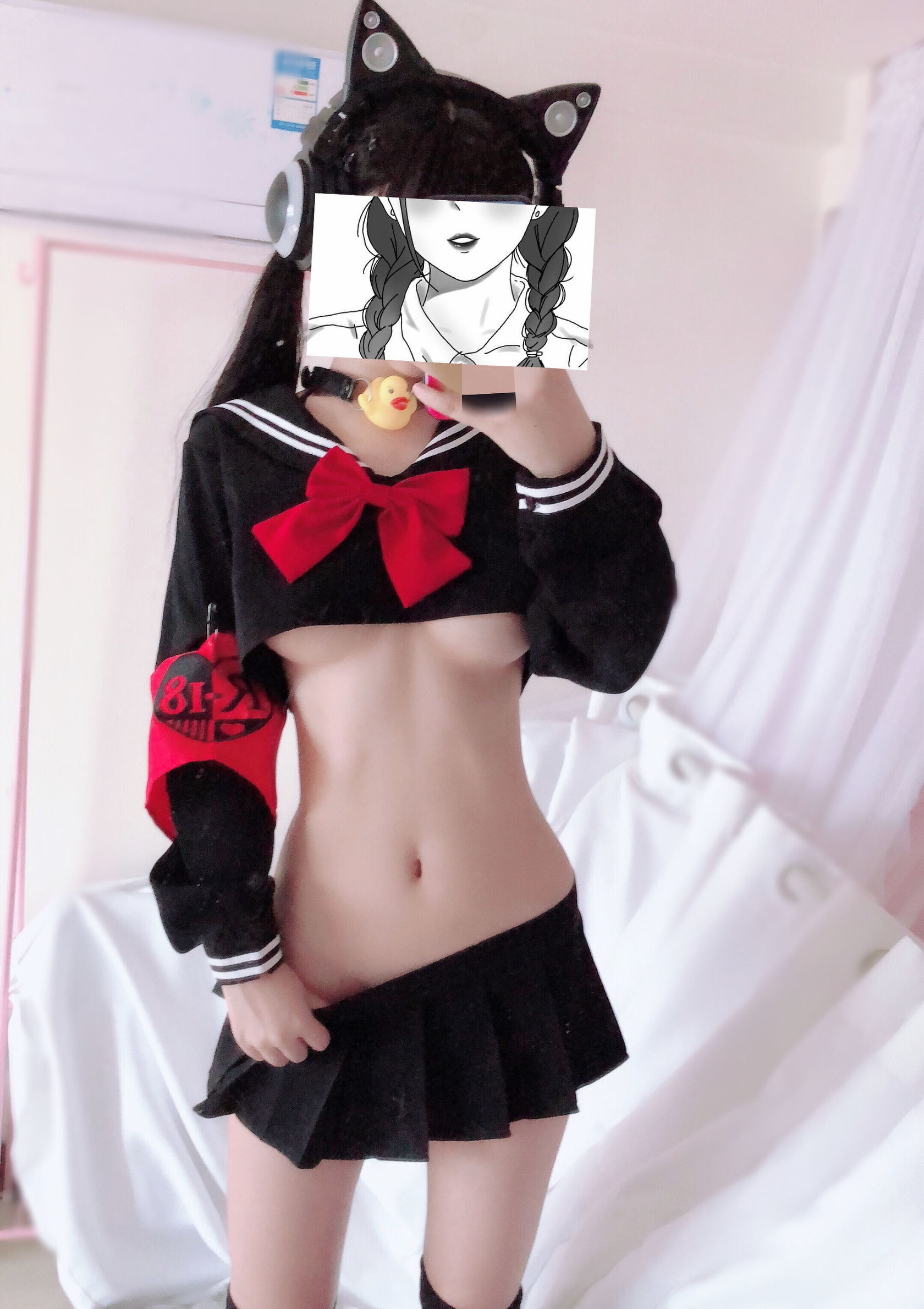 ネット紅COSER] 桜井ネネ - 半乳制服