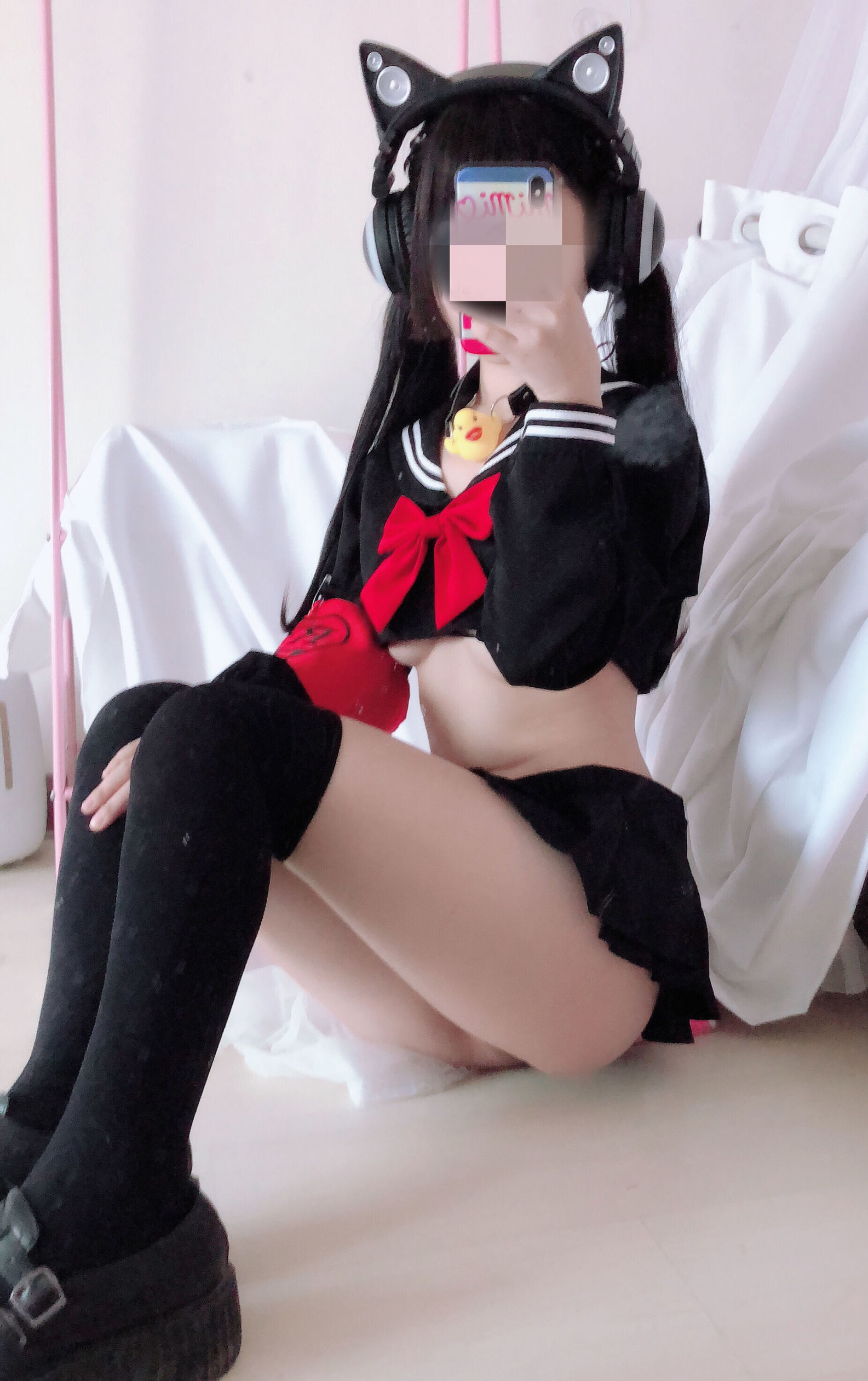 Cosplayer Nổi Tiếng] Sakurai Ningning - Đồng phục Bán Ngực
