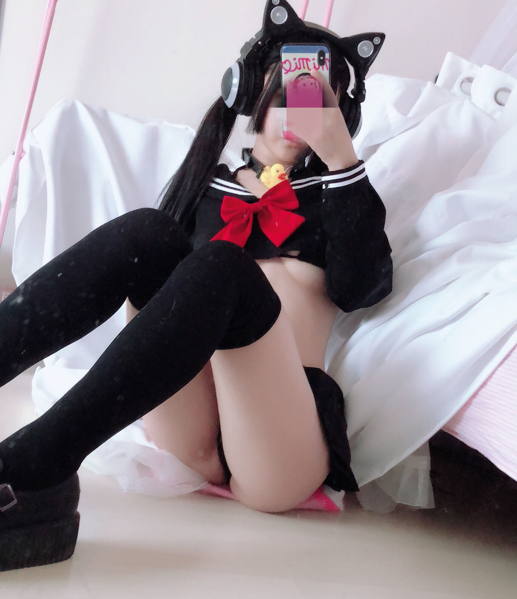 Cosplayer Nổi Tiếng] Sakurai Ningning - Đồng phục Bán Ngực