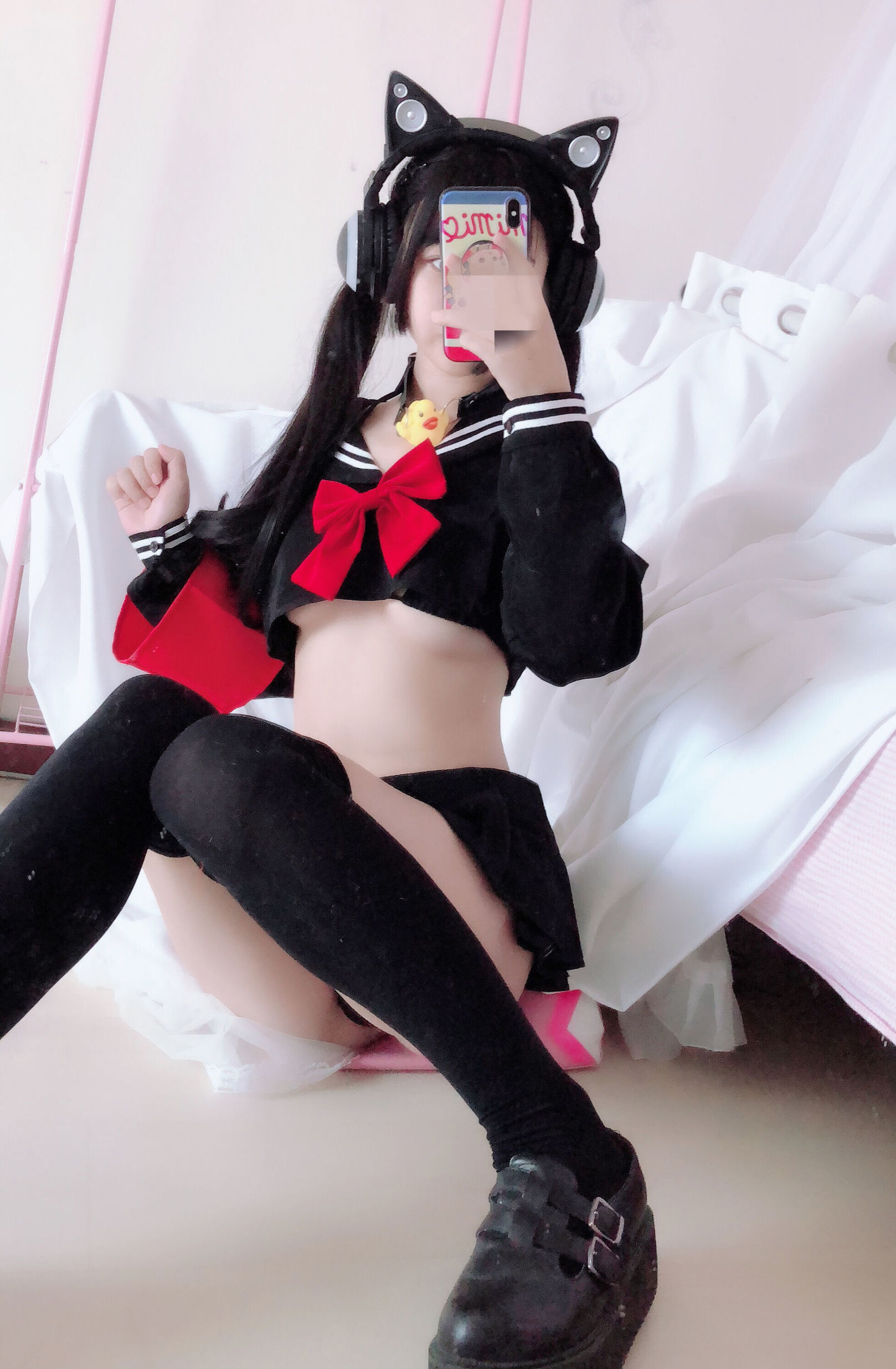 왕홍 COSER] 사쿠라이 닝닝 - 반노출 제복