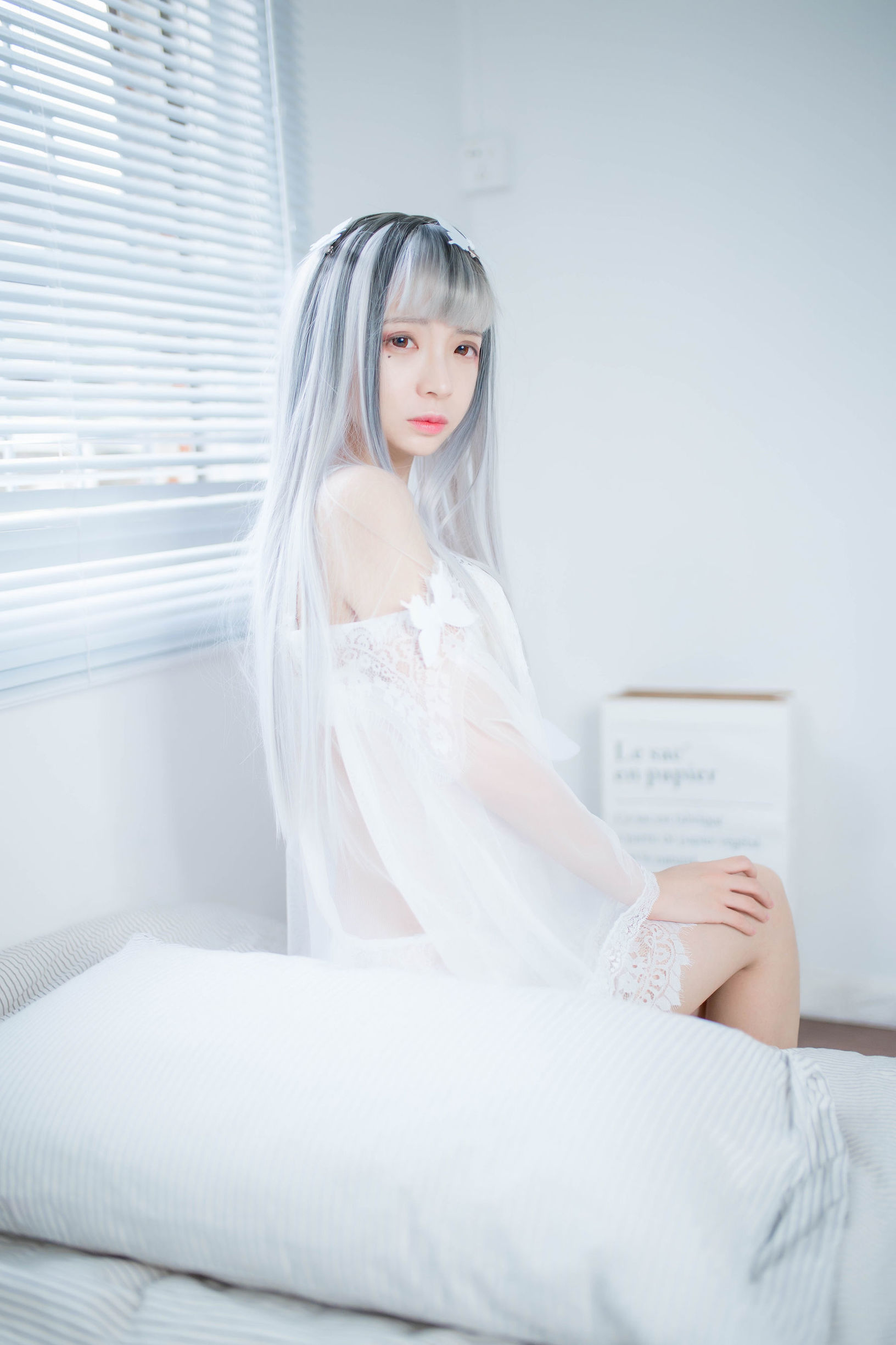 Internet Celebrity Coser] Feng Mao ss - Transparent White Gauze