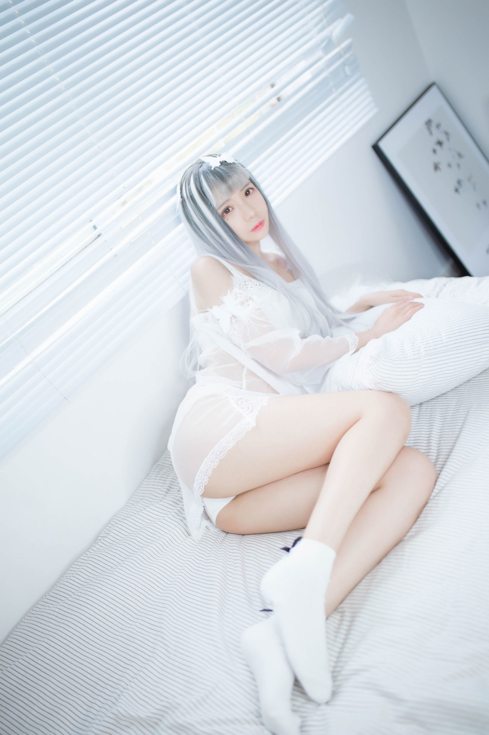 Internet Celebrity Coser] Feng Mao ss - Transparent White Gauze