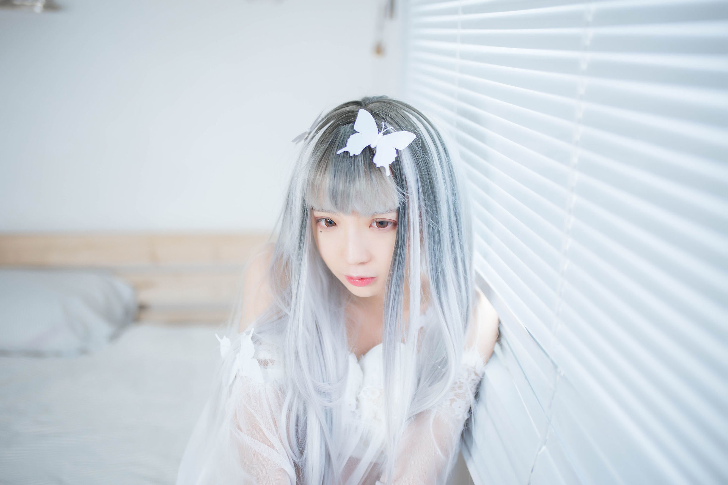 Internet Celebrity Coser] Feng Mao ss - Transparent White Gauze