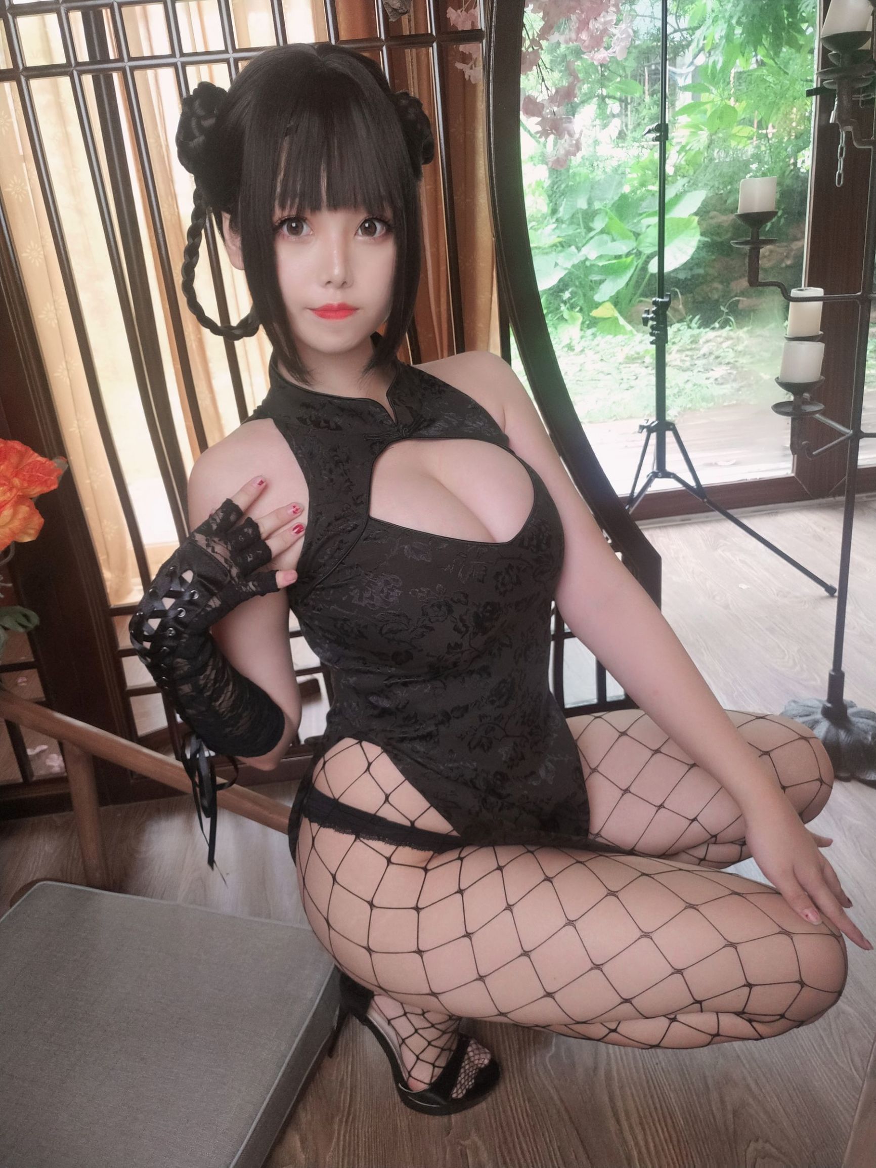 Cosplayer Nổi tiếng] Hệ Dễ Thương Cô Gái Mật Trí Mèo Cầu - Vũ Nữ Mặc Da
