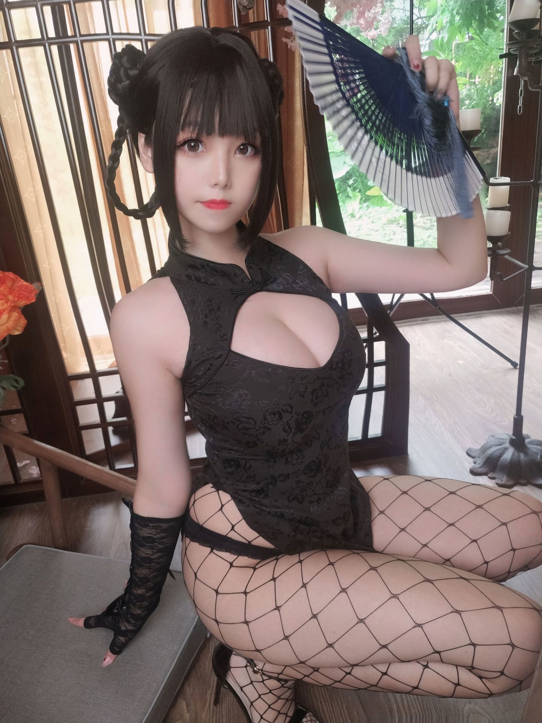 網紅COSER] 萌系小姐姐蜜汁貓裘 - 皮衣舞娘