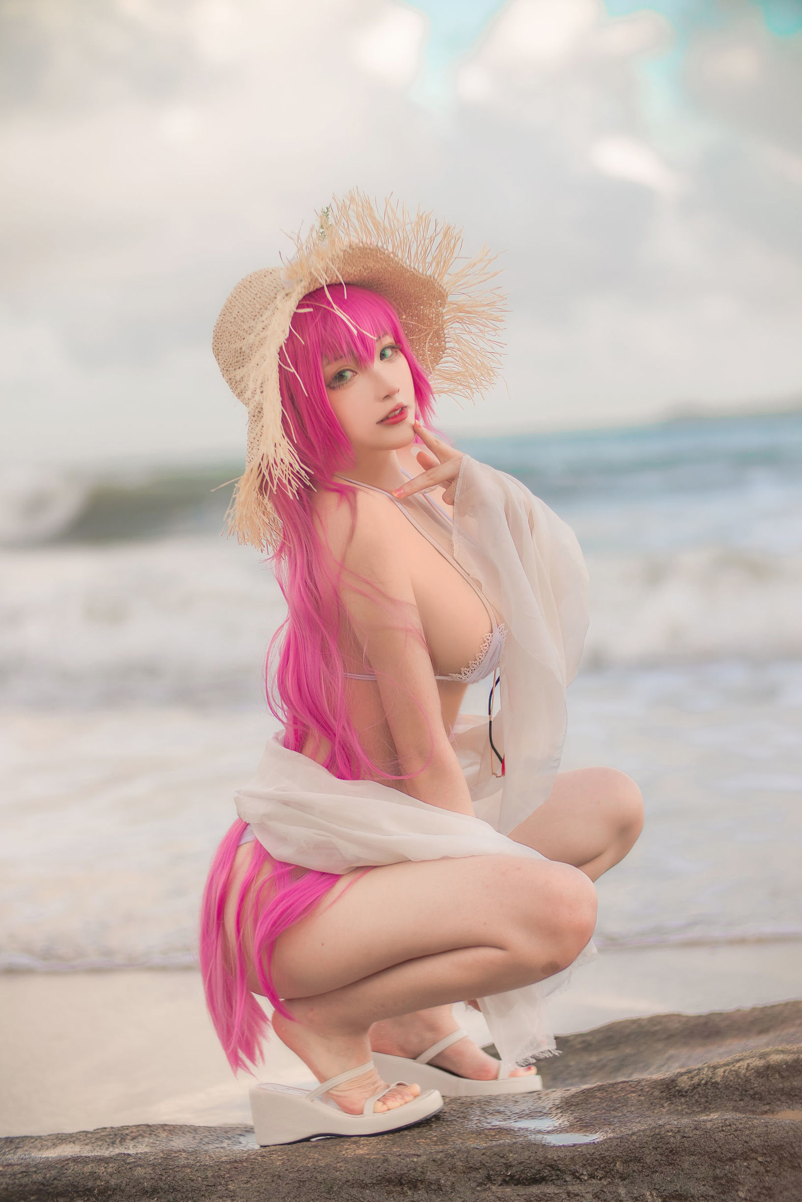 Internet Celebrity Coser] Cheese Block Wii - Xu Ku Fu Swimsuit