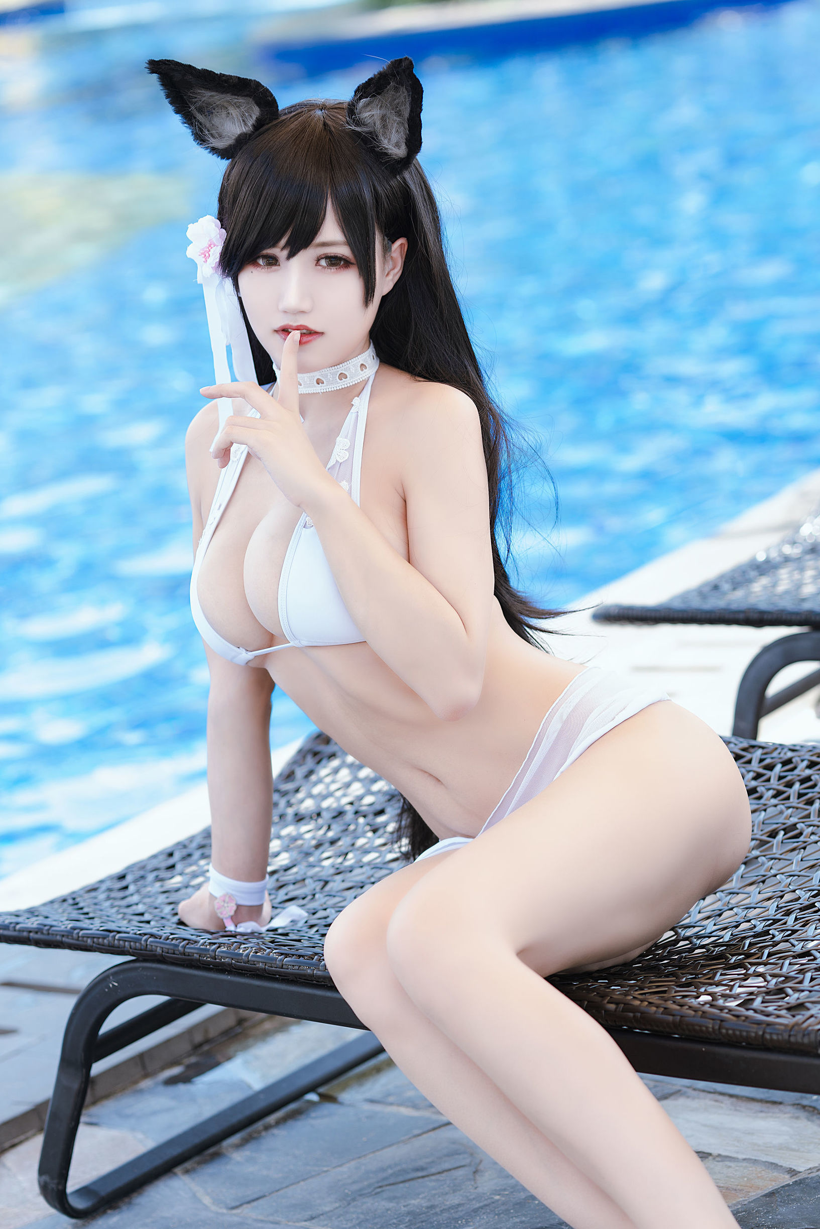 Internet Celebrity COSER] Anime Blogger Xiaocang Qiandai w - Captain Atago Swimsuit