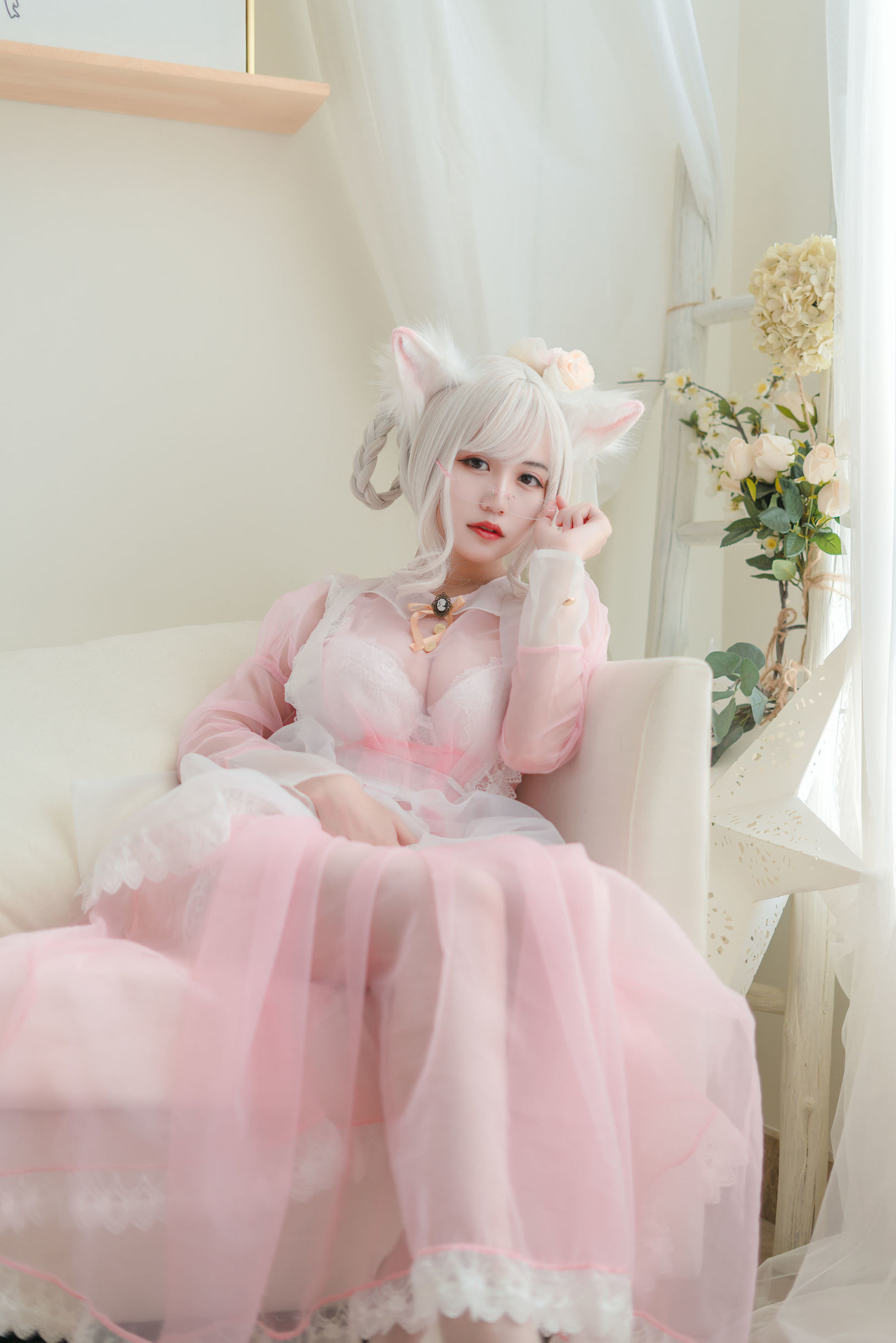 網紅COSER] 動漫博主小倉千代w - 透明粉色女仆