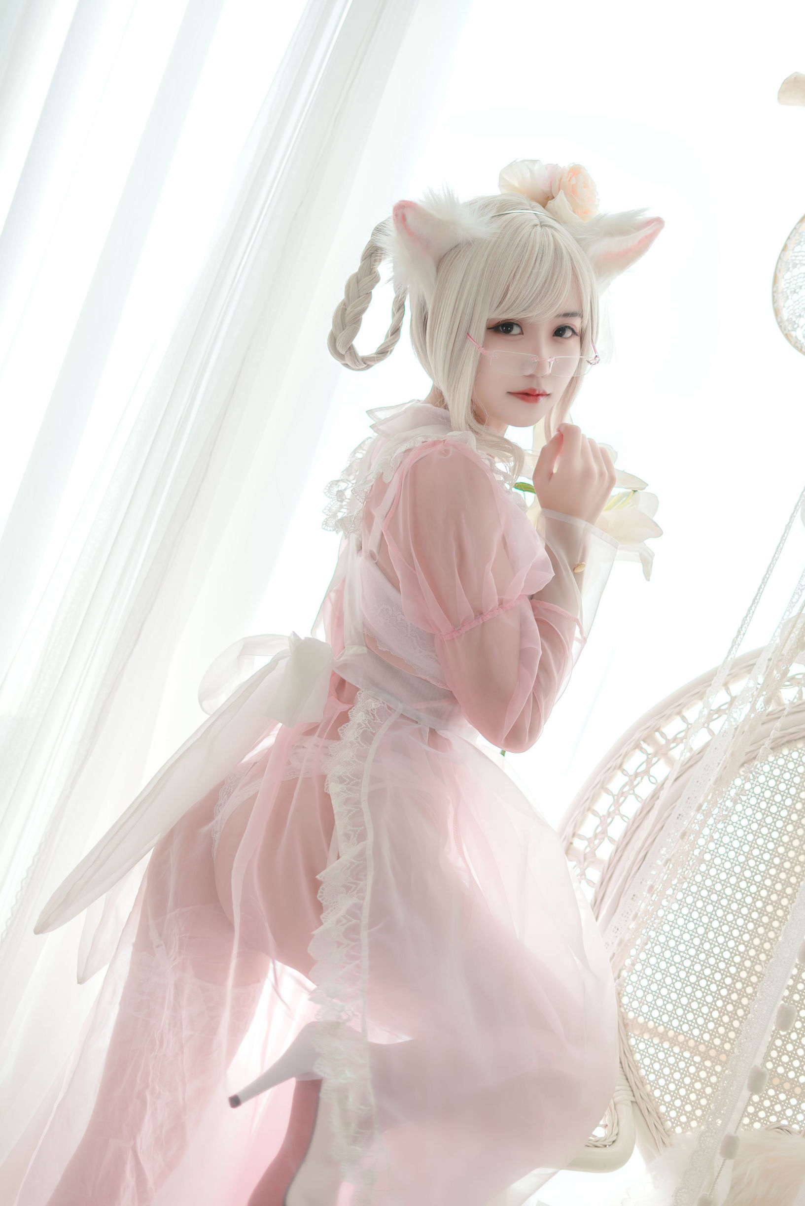 網紅COSER] 動漫博主小倉千代w - 透明粉色女仆