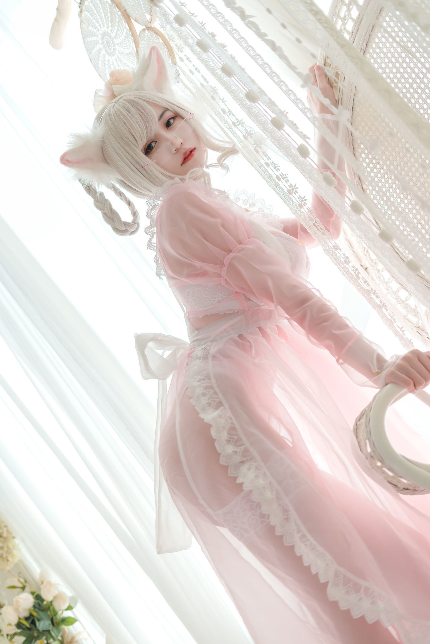 網紅COSER] 動漫博主小倉千代w - 透明粉色女仆