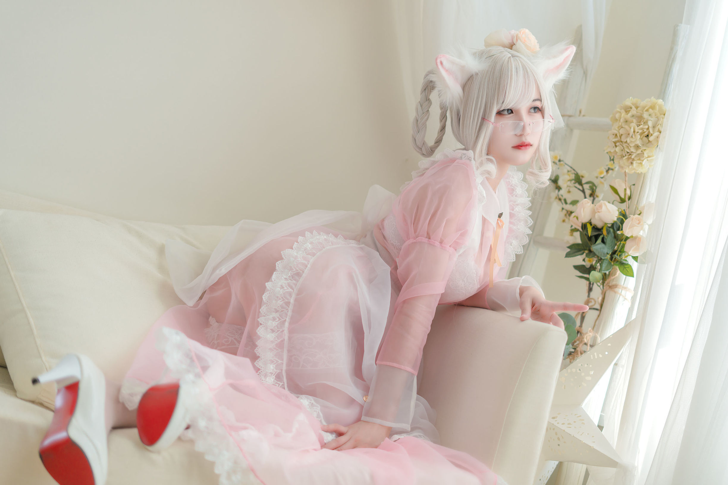 網紅COSER] 動漫博主小倉千代w - 透明粉色女仆
