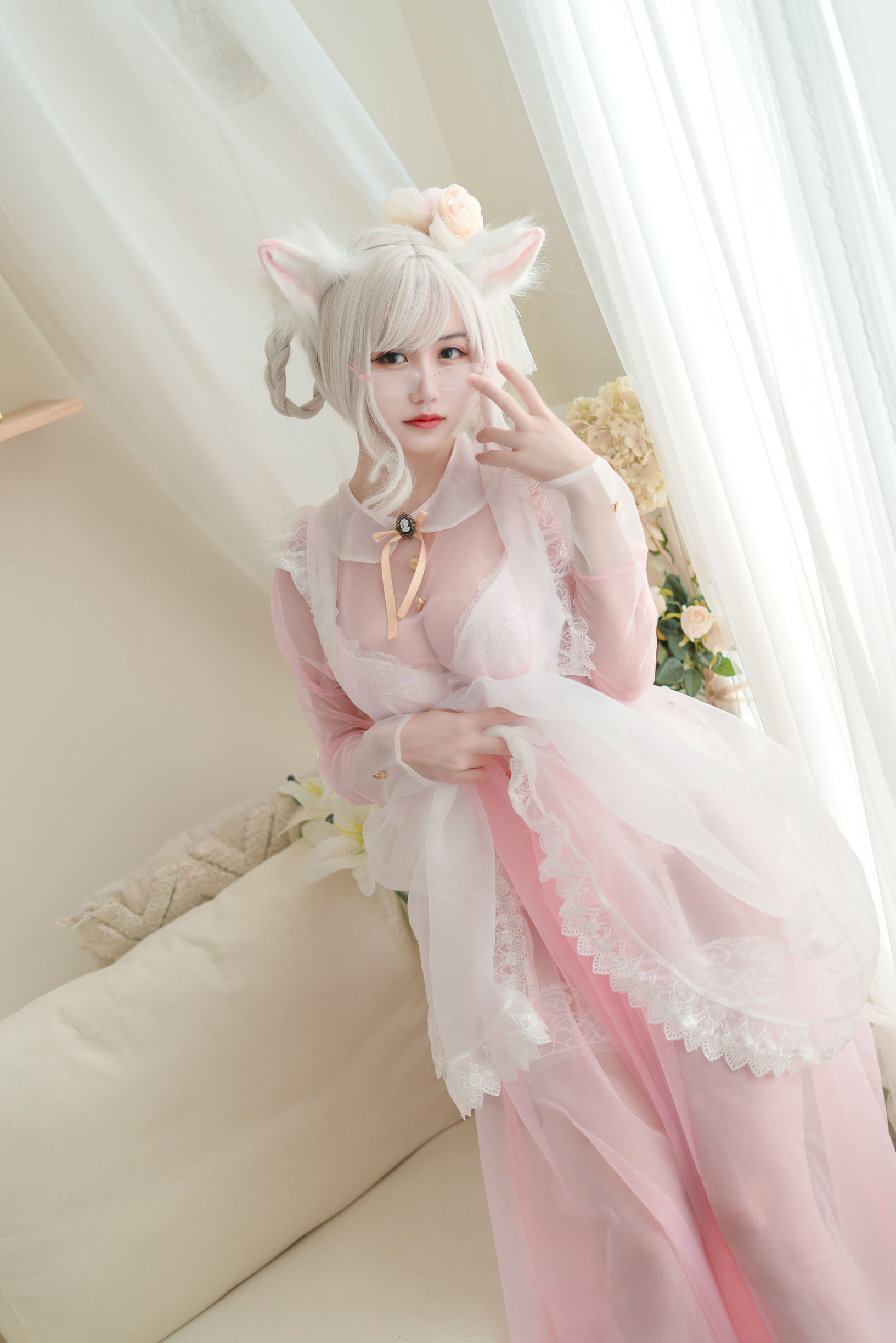網紅COSER] 動漫博主小倉千代w - 透明粉色女仆