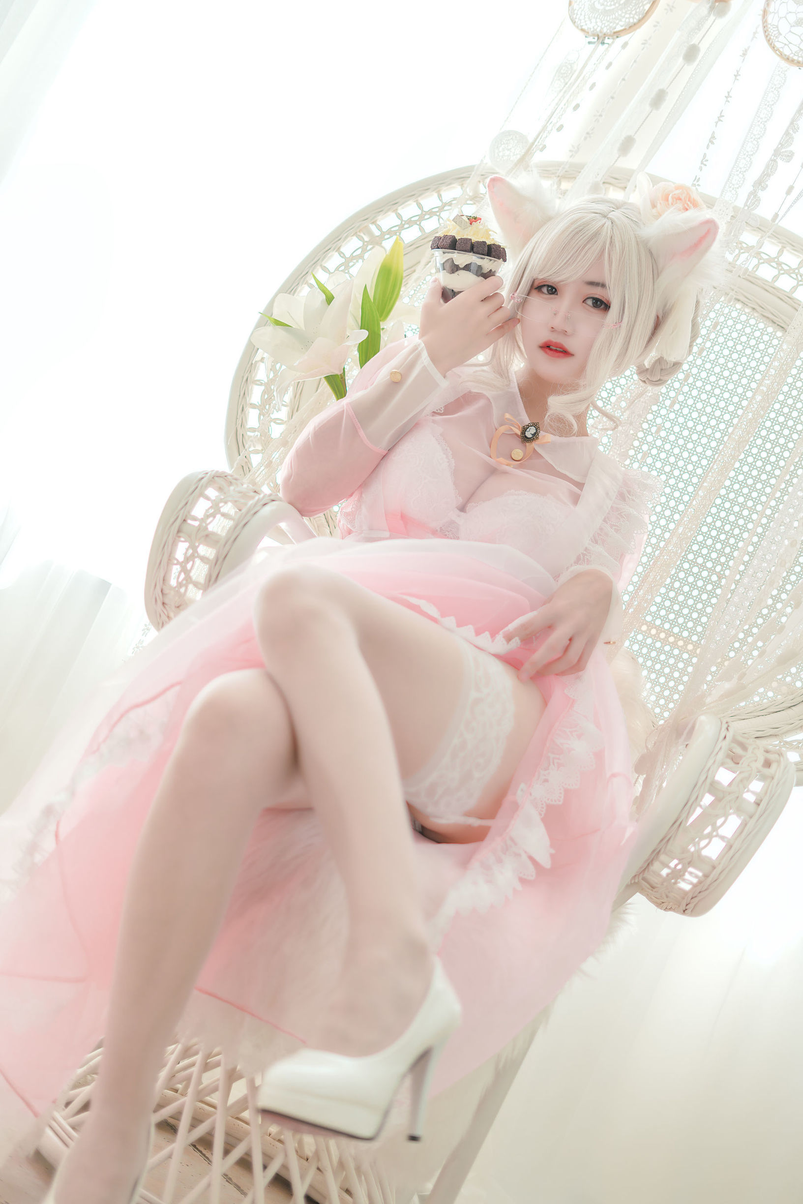 網紅COSER] 動漫博主小倉千代w - 透明粉色女仆