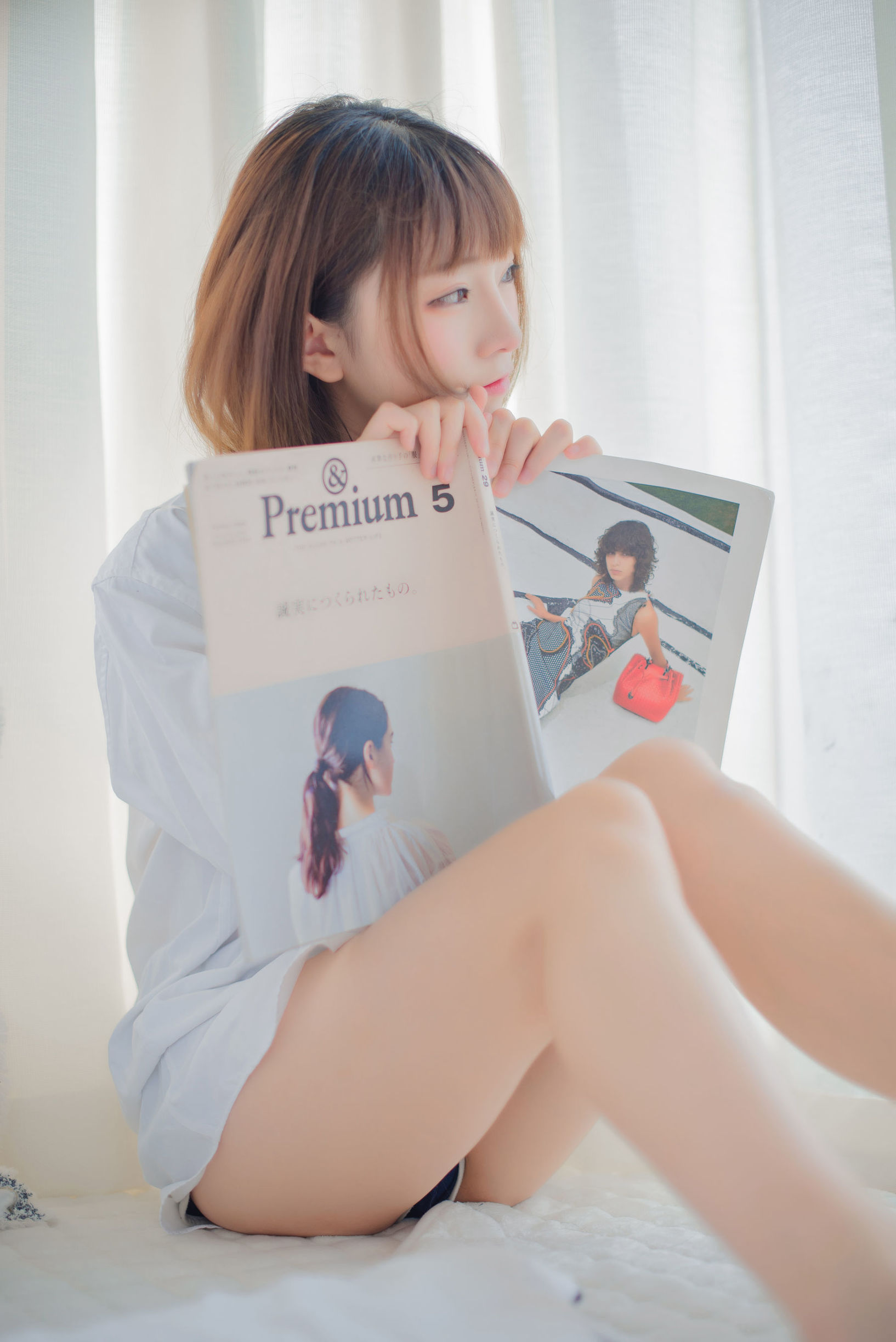 เน็ตไอดอลคอสเพลย์เยอร์] นักเขียนบล็อกอนิเมะ คิทาโร่_กี๋ตาโร่ - เสื้อเชิ้ตสีขาว