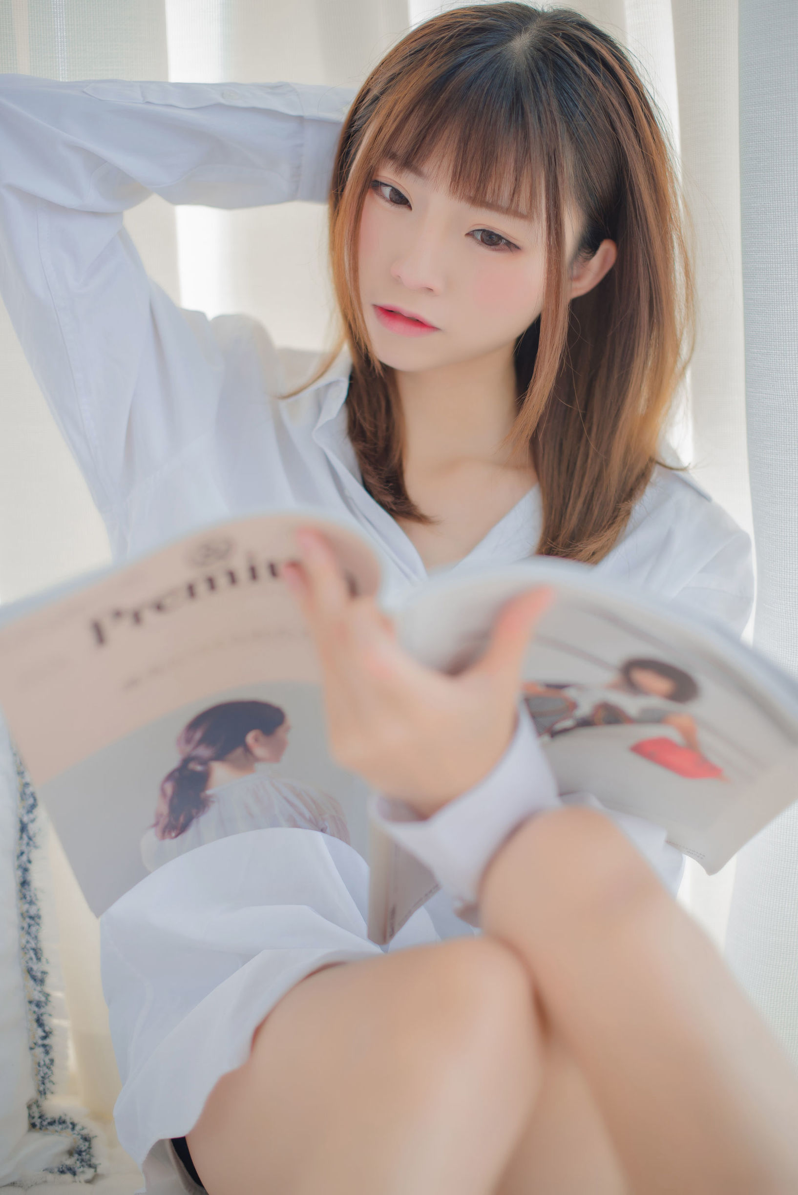 เน็ตไอดอลคอสเพลย์เยอร์] นักเขียนบล็อกอนิเมะ คิทาโร่_กี๋ตาโร่ - เสื้อเชิ้ตสีขาว