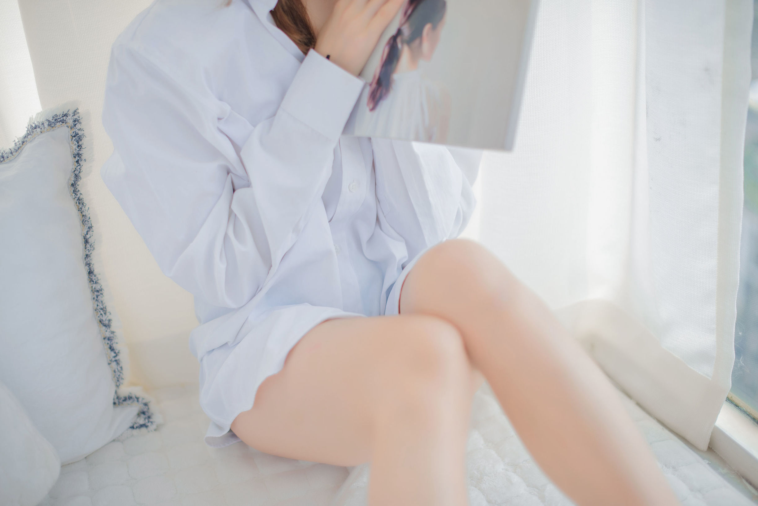 เน็ตไอดอลคอสเพลย์เยอร์] นักเขียนบล็อกอนิเมะ คิทาโร่_กี๋ตาโร่ - เสื้อเชิ้ตสีขาว