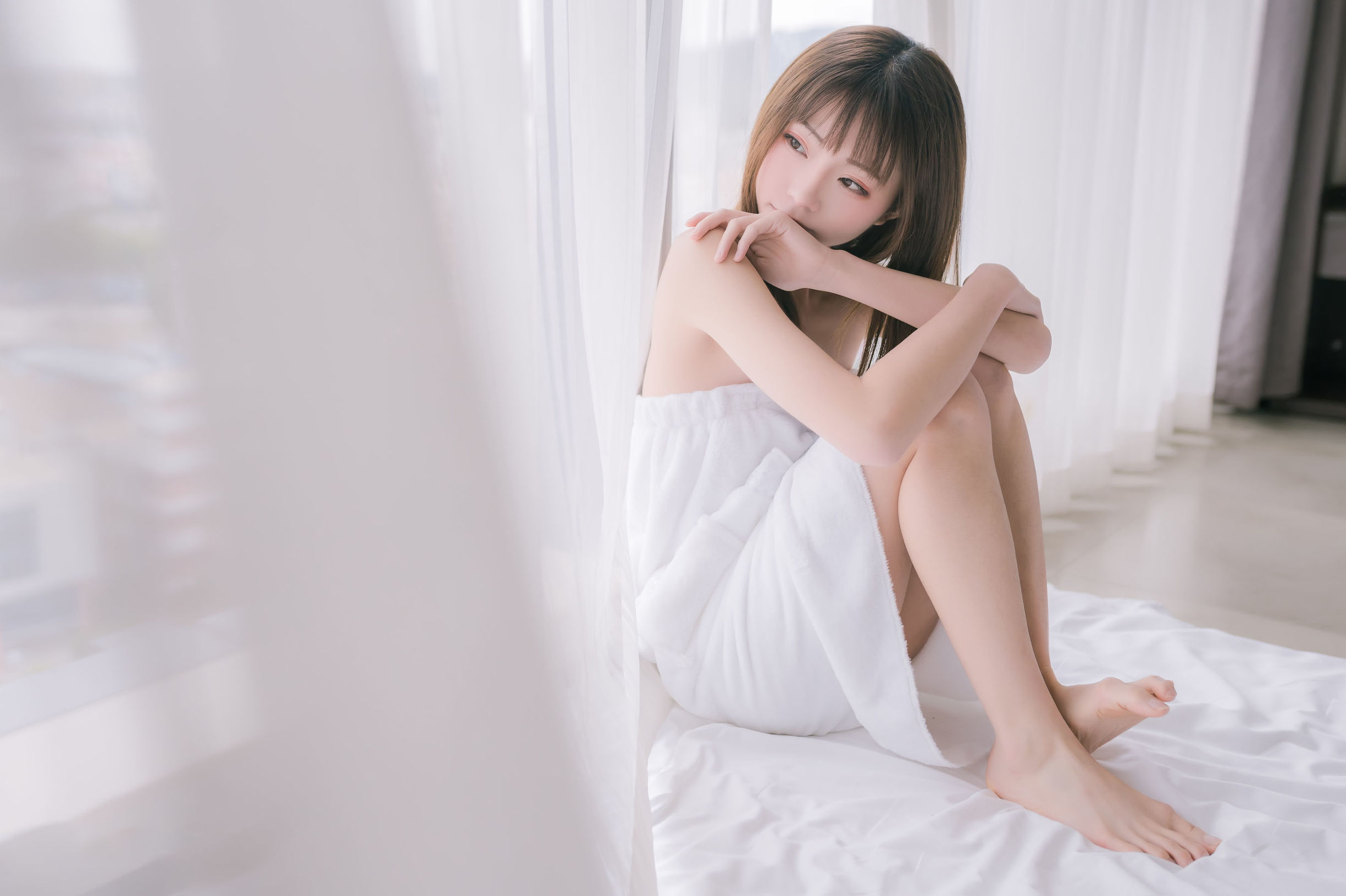 인터넷 유명인 COSER] 애니메이션 블로거 Kitaro_키타로 - 순백색 수건