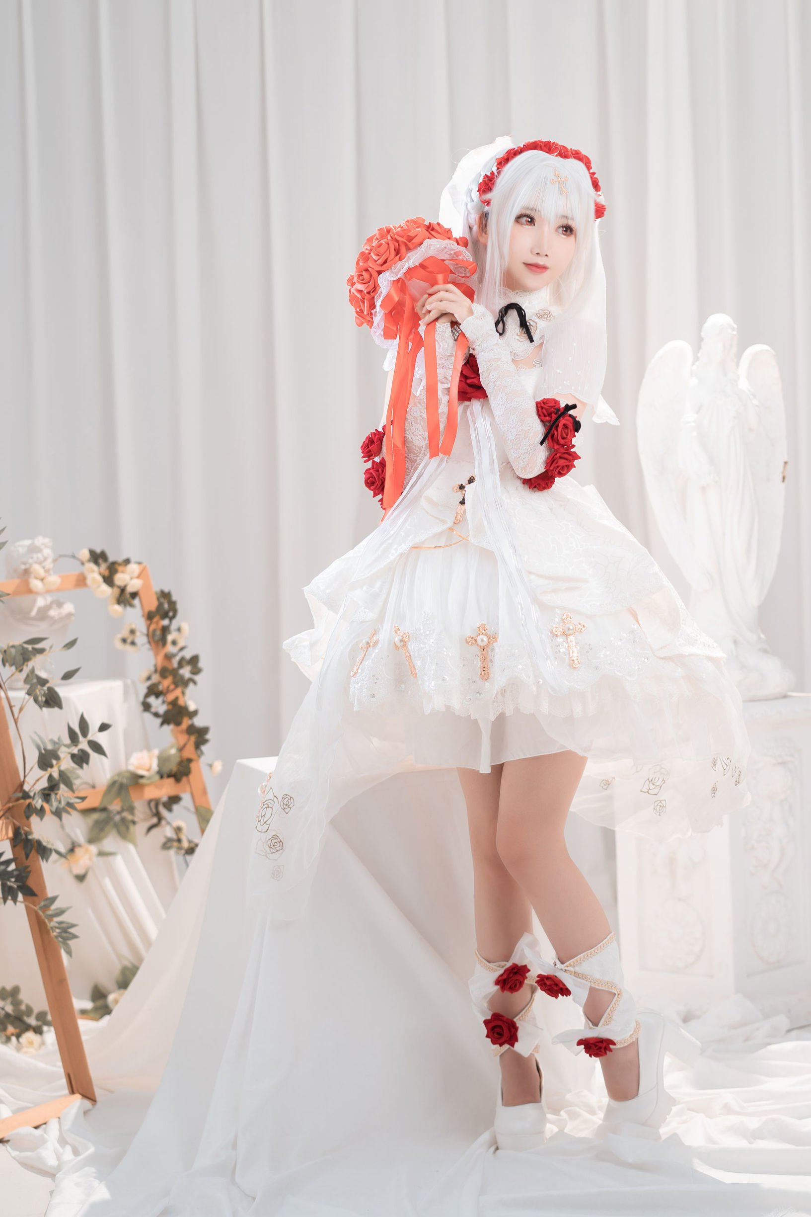 Internet Celebrity COSER] Cute Popular Coser Mianbing Xianer - Delisha Wedding Dress