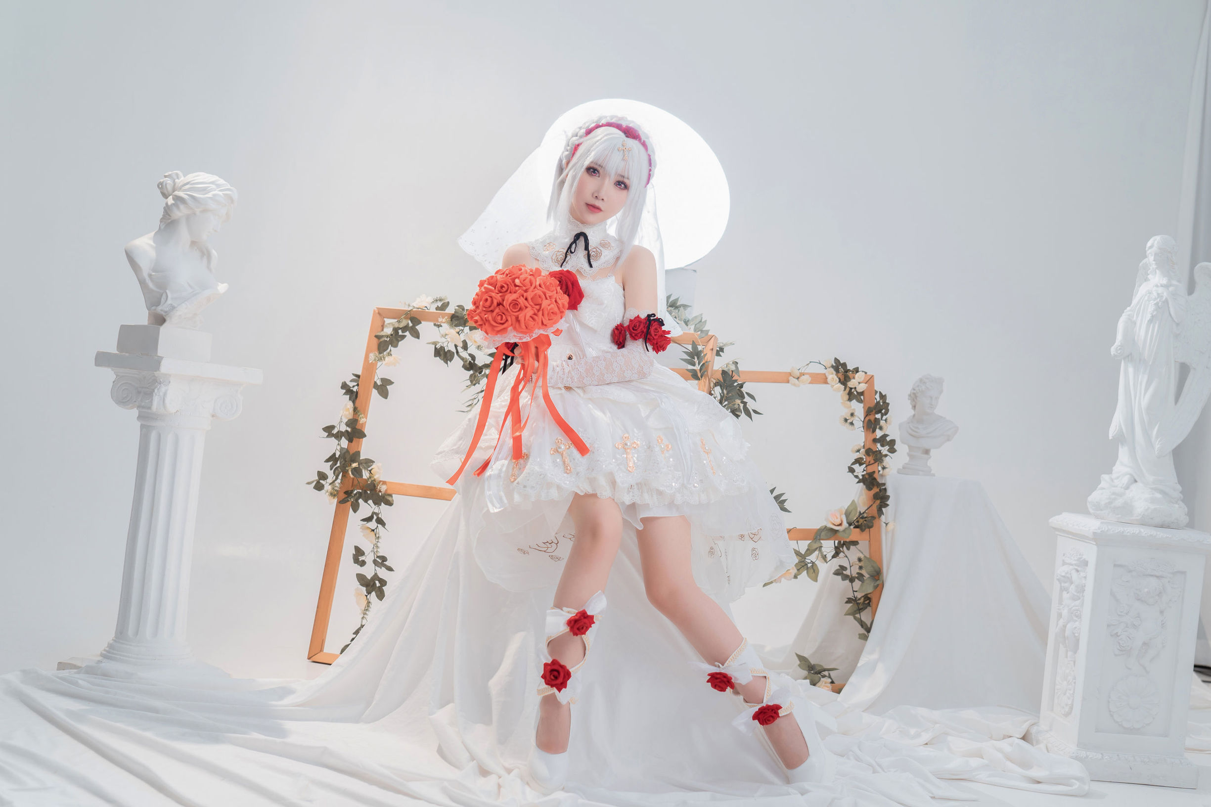 Internet Celebrity COSER] Cute Popular Coser Mianbing Xianer - Delisha Wedding Dress
