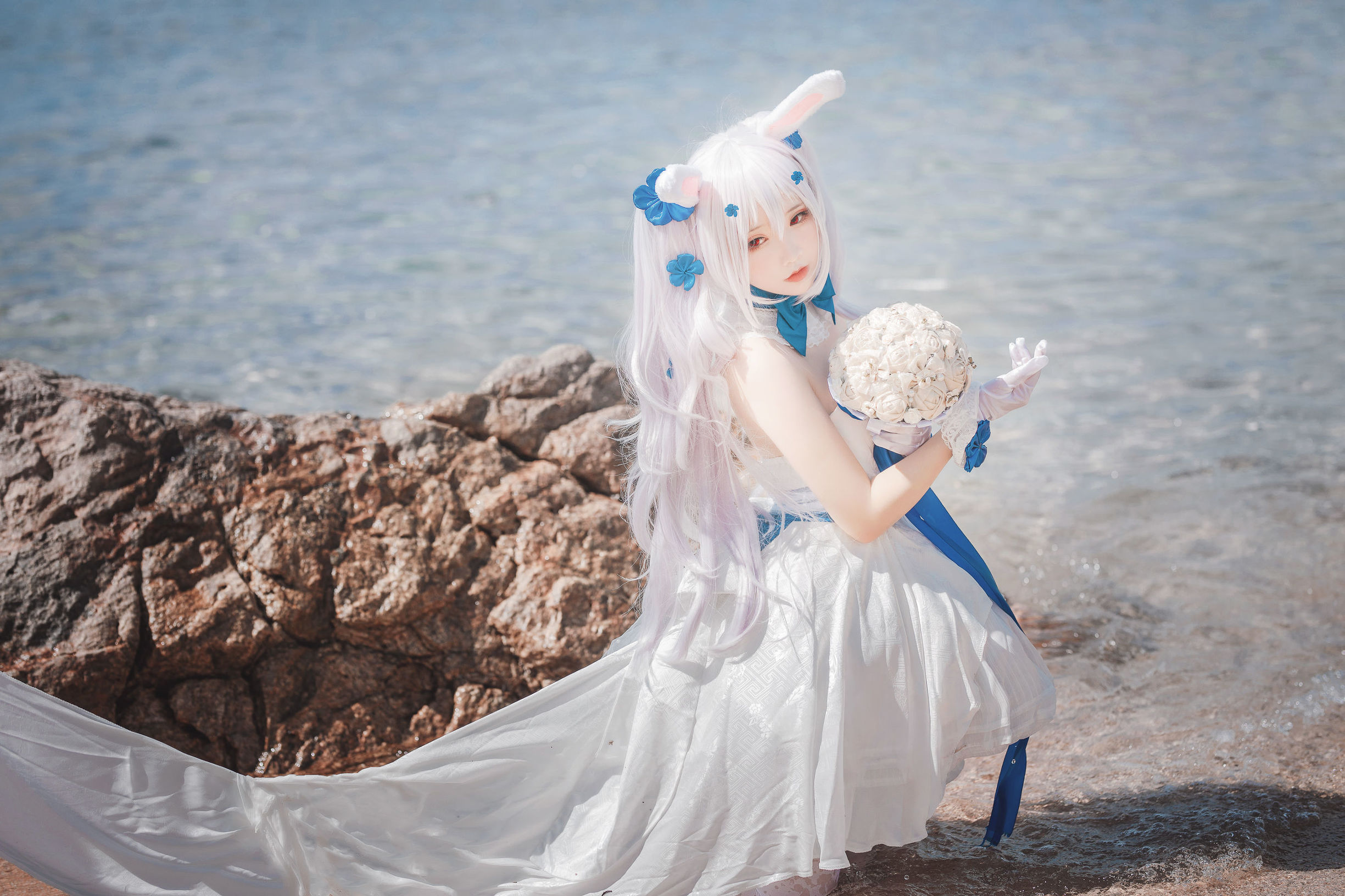 網紅COSER] 可愛人氣Coser面餅仙兒 - 拉菲婚紗