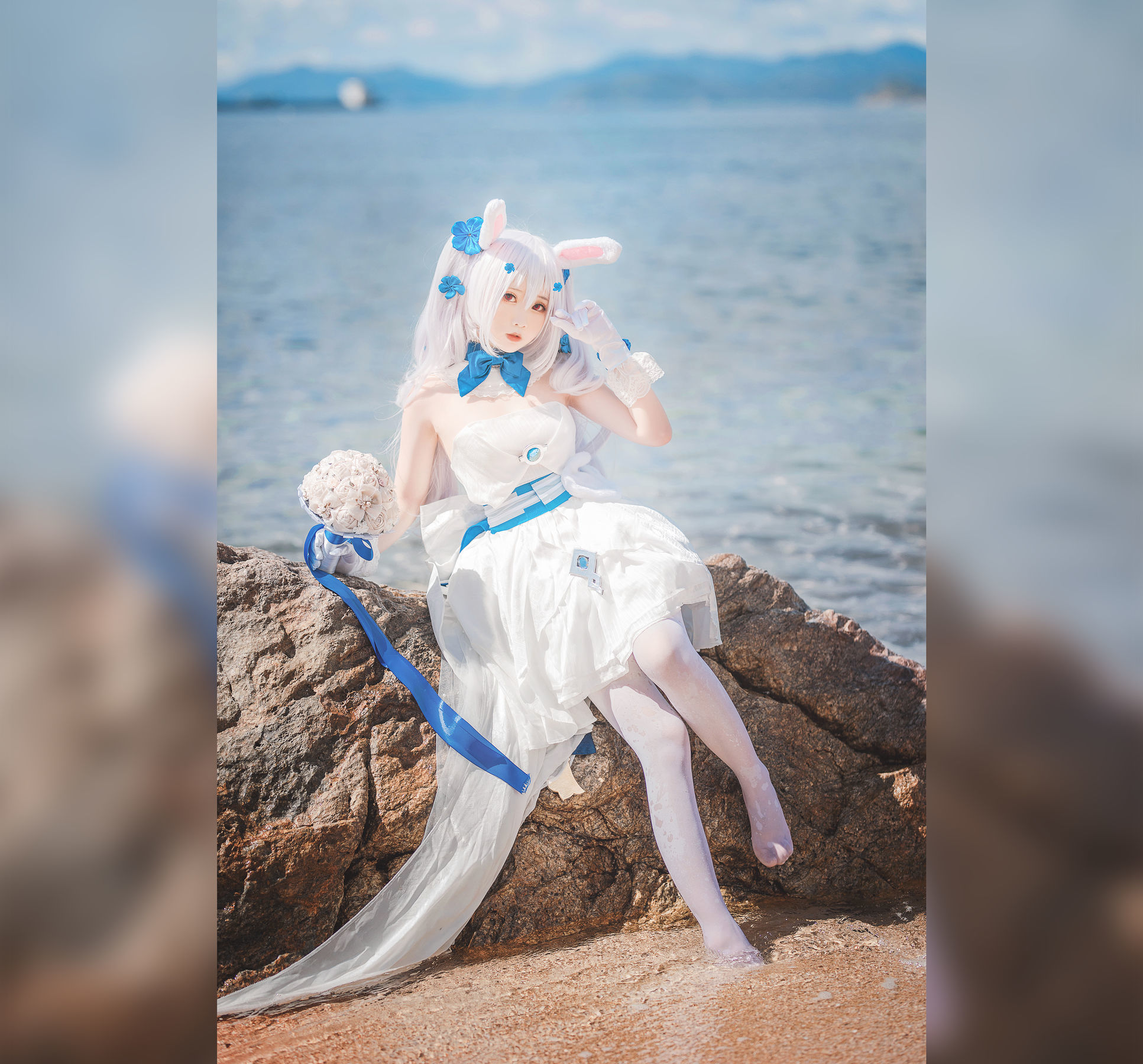 網紅COSER] 可愛人氣Coser面餅仙兒 - 拉菲婚紗