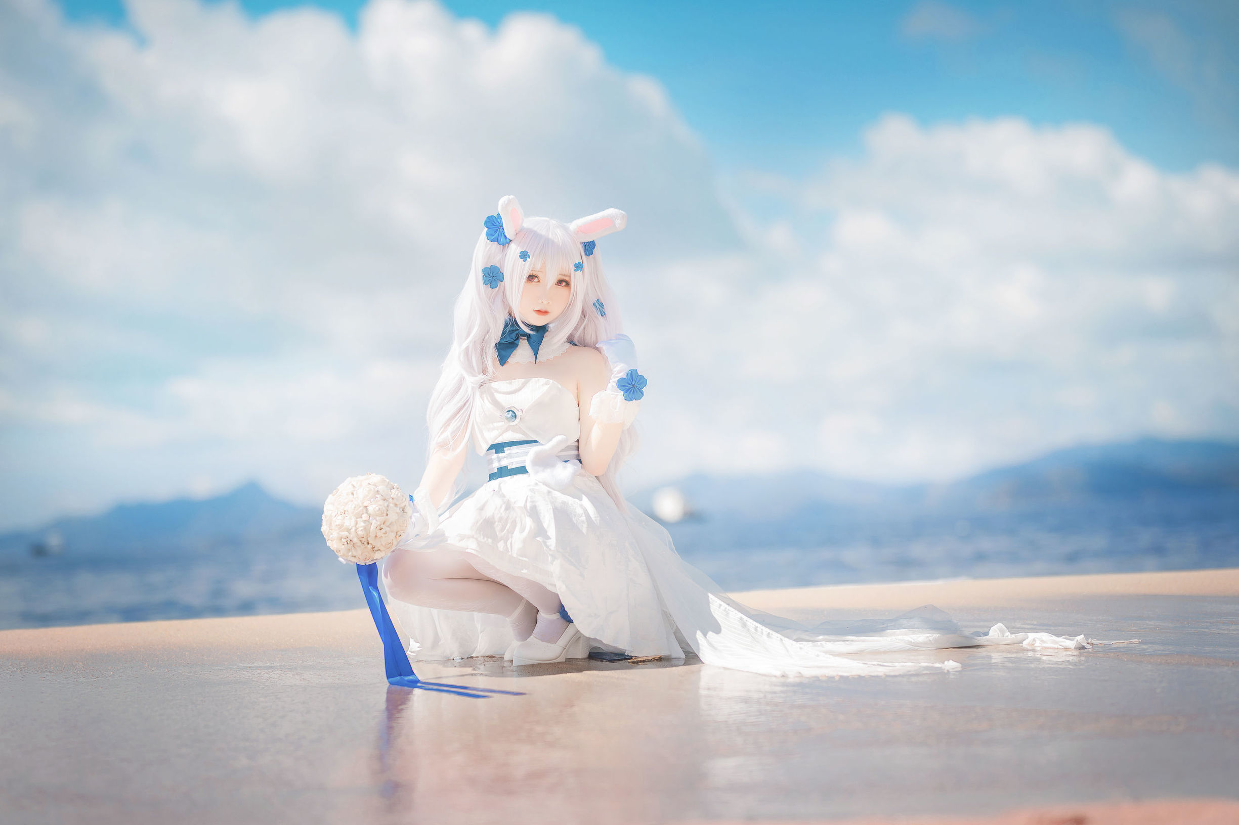 網紅COSER] 可愛人氣Coser面餅仙兒 - 拉菲婚紗