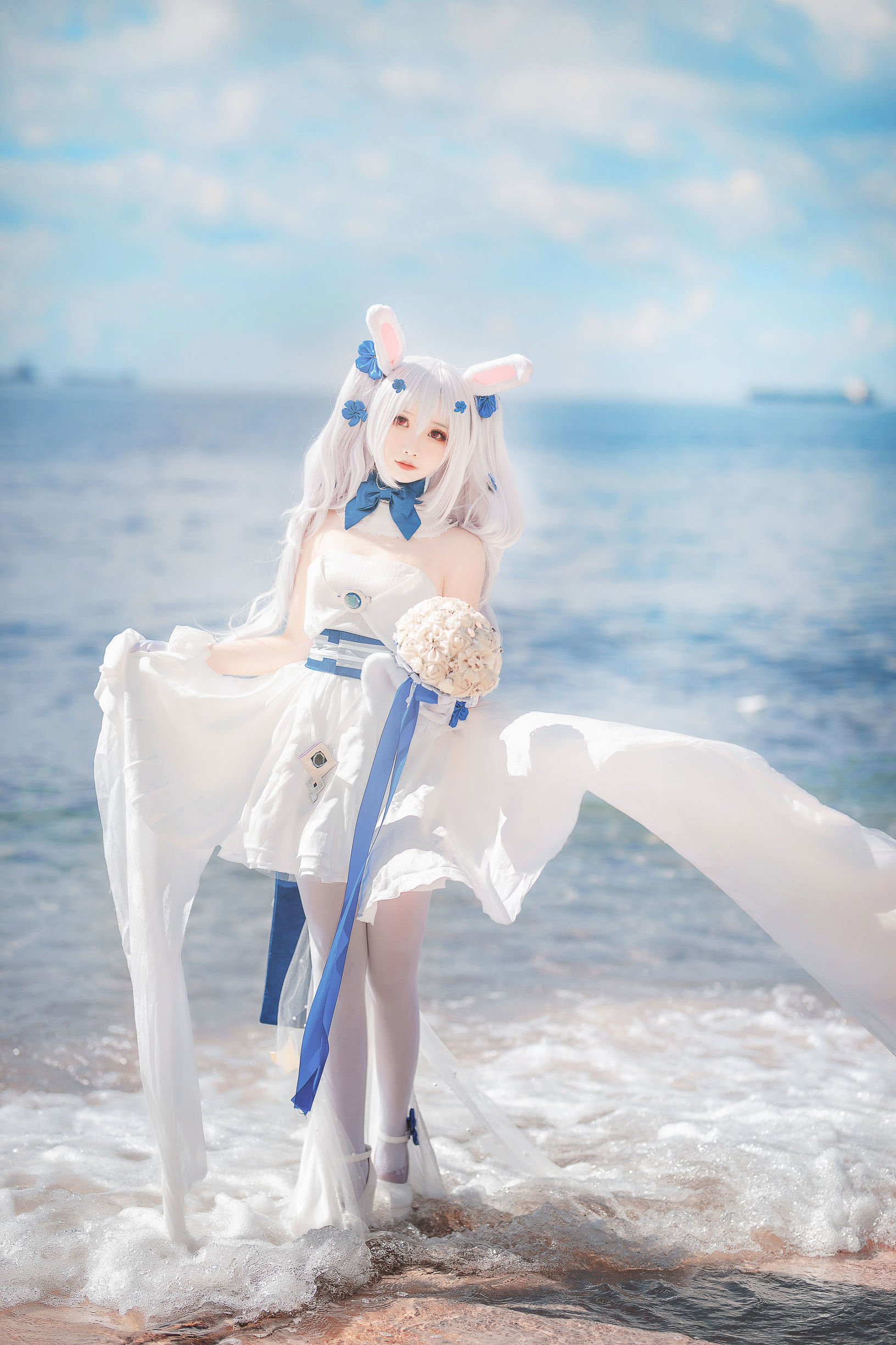 Internet Celebrity Coser] Cute Popular Coser Mianbing Xianer - Lafite Wedding Dress