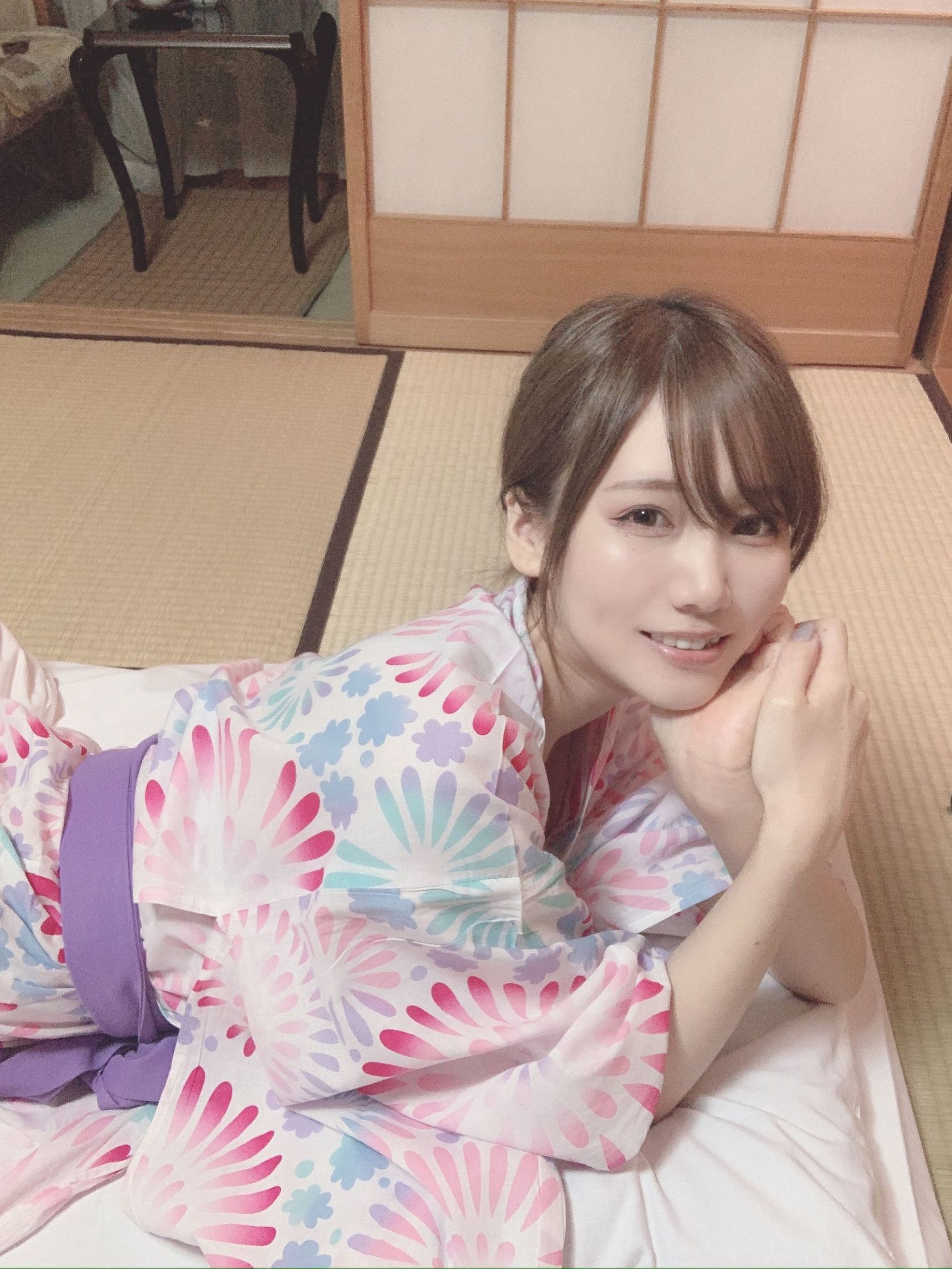 Internet Celebrity Coser] Japanese Sweet Coser Kenken [Fantia] 2020.06 Fireworks Pattern Yukata 