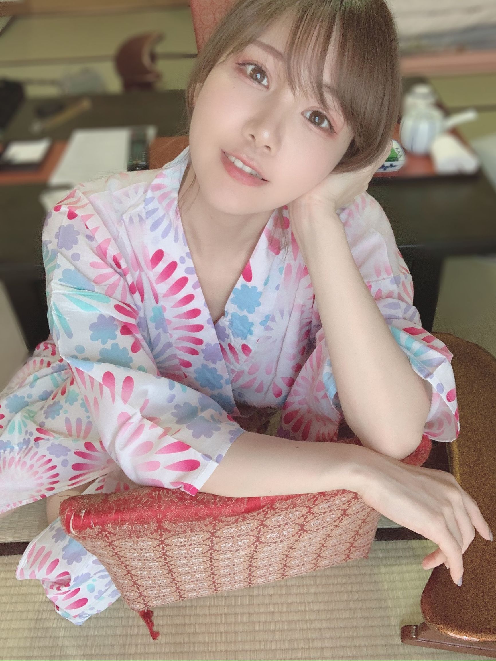 Internet Celebrity Coser] Japanese Sweet Coser Kenken [Fantia] 2020.06 Fireworks Pattern Yukata 