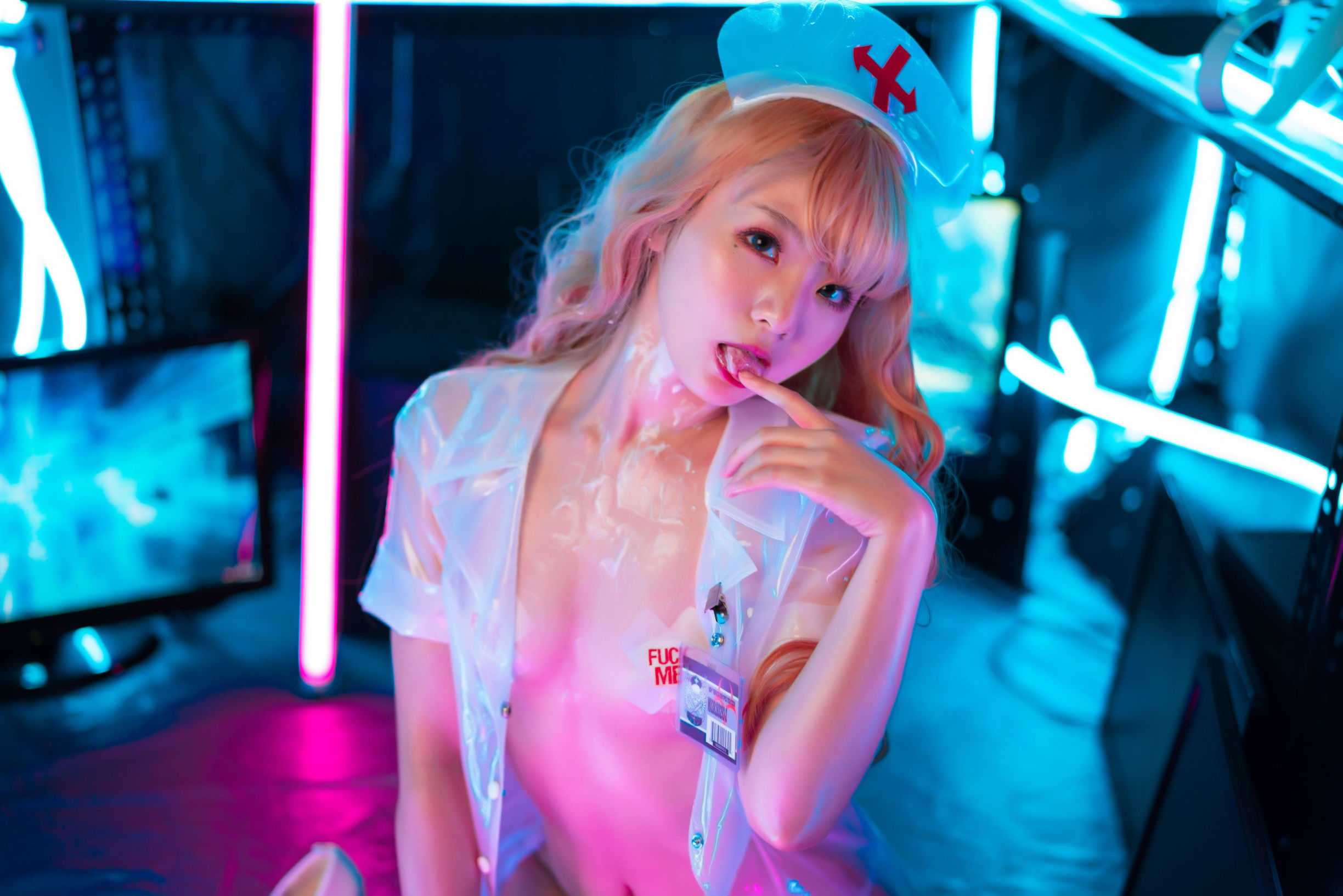 ネット紅人COSER] 萌妹は青水 - 歪萌ナース