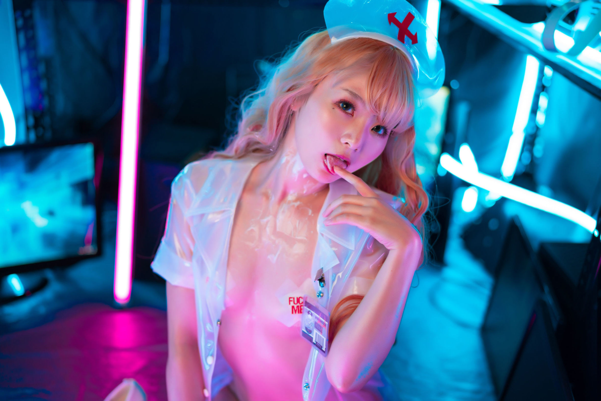 ネット紅人COSER] 萌妹は青水 - 歪萌ナース