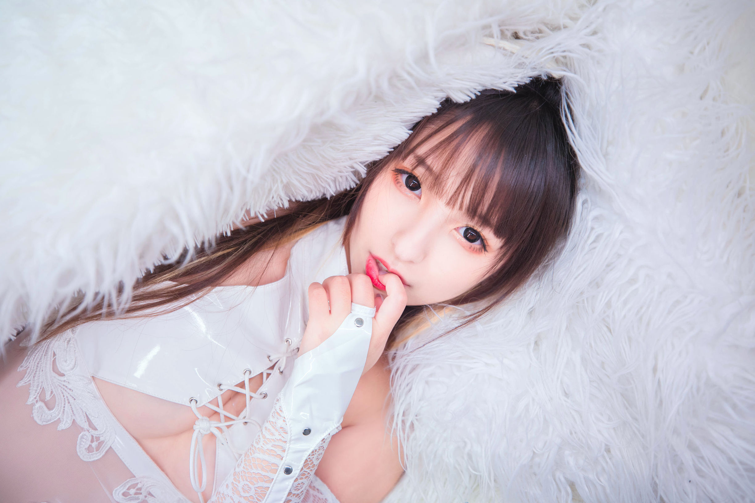 ネットレッド COSER] ロリータ神楽板真冬の風と月 - 白旗袍