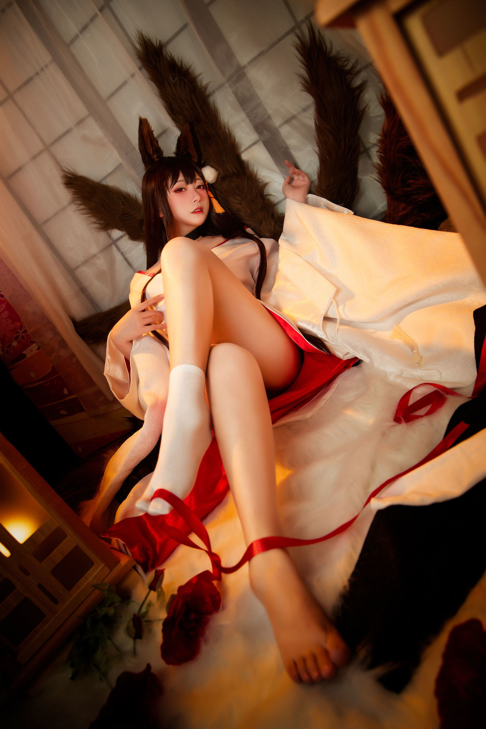 ネット有名人コスプレイヤー] 高顔値コスプレイヤーネンネン_D - 赤城 白 無垢
